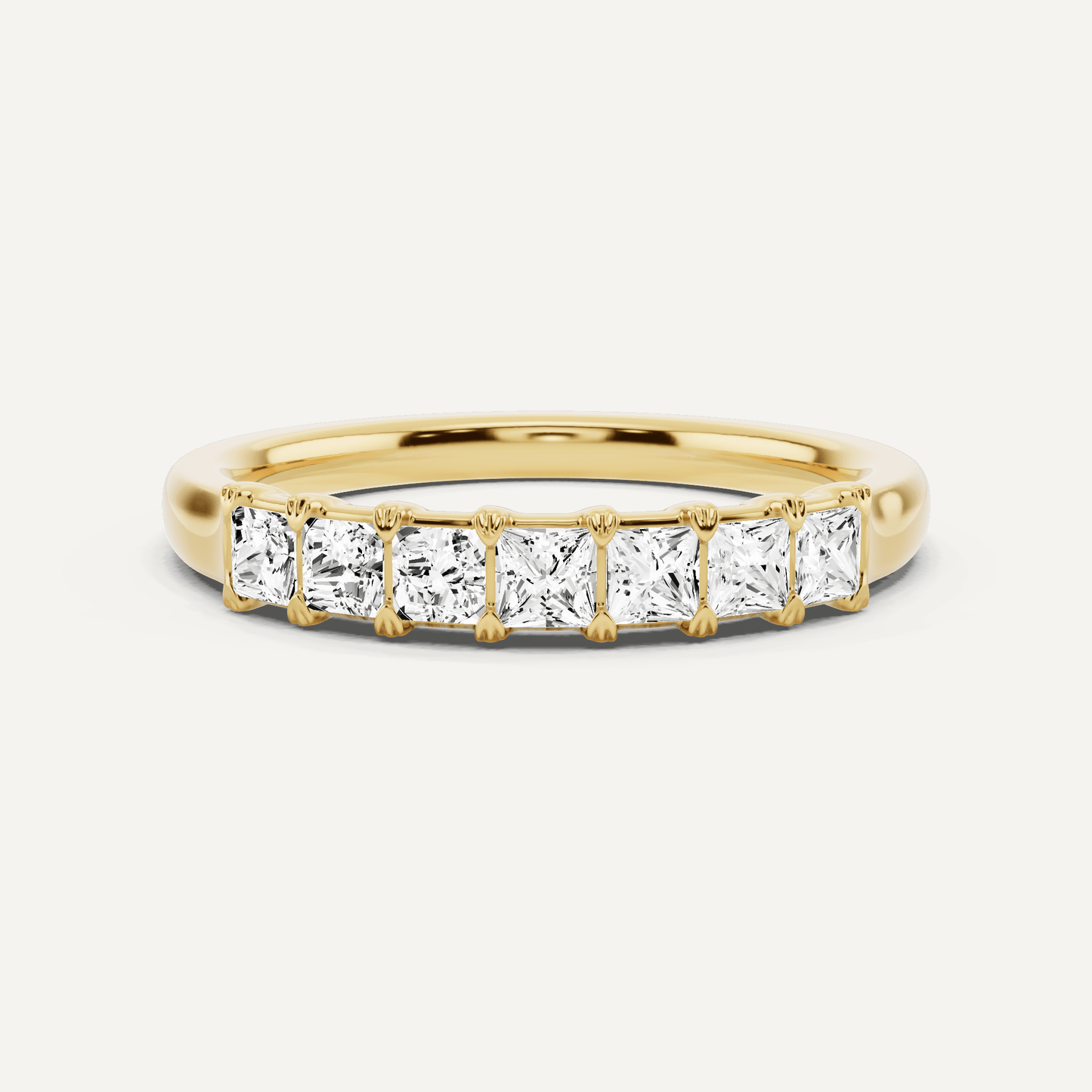 1/2 ctw Princess Diamond Seven Stone Anniversary Band - Lotus Diamond