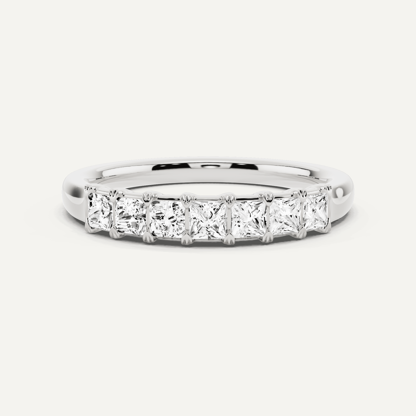1/2 ctw Princess Diamond Seven Stone Anniversary Band - Lotus Diamond