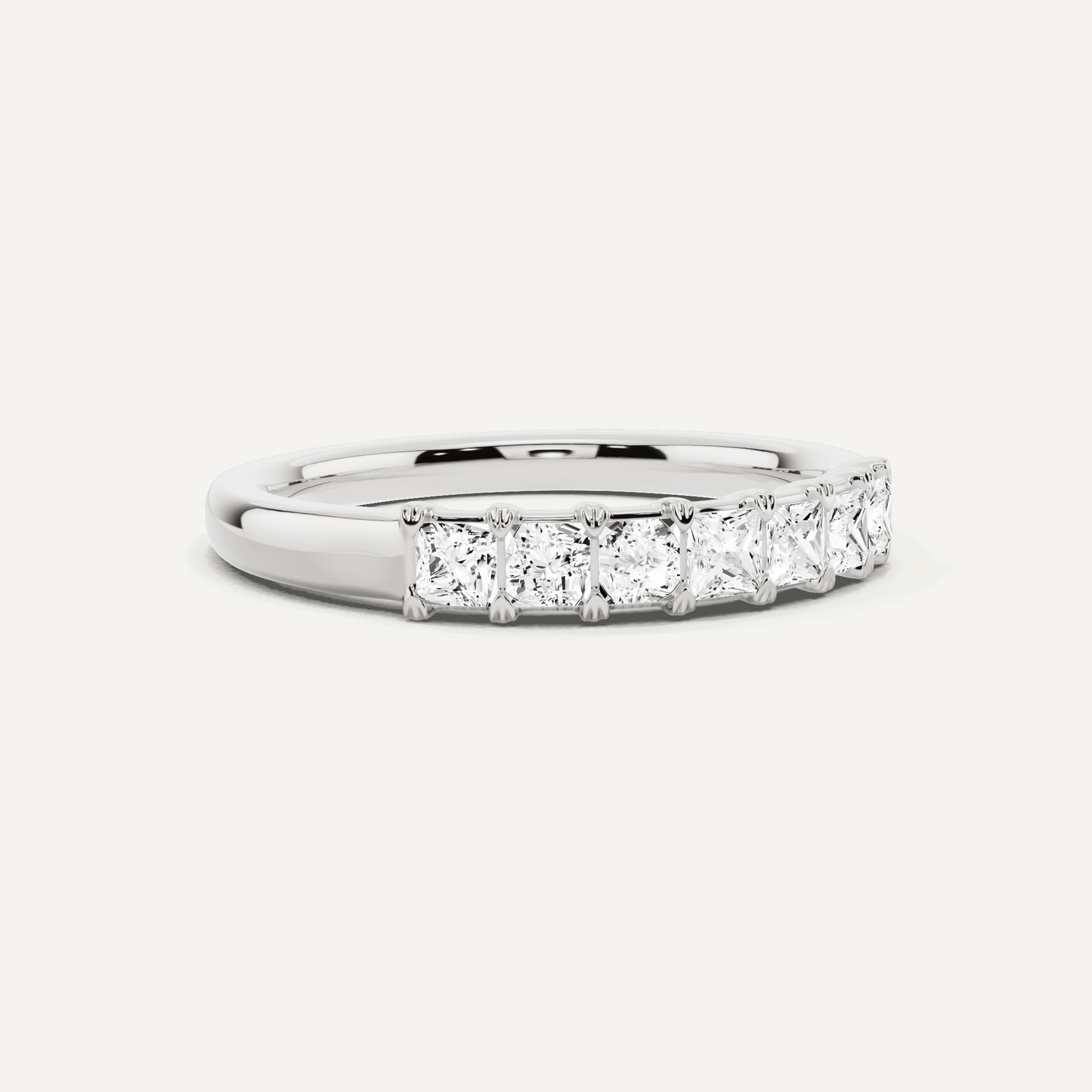 1/2 ctw Princess Diamond Seven Stone Anniversary Band - Lotus Diamond