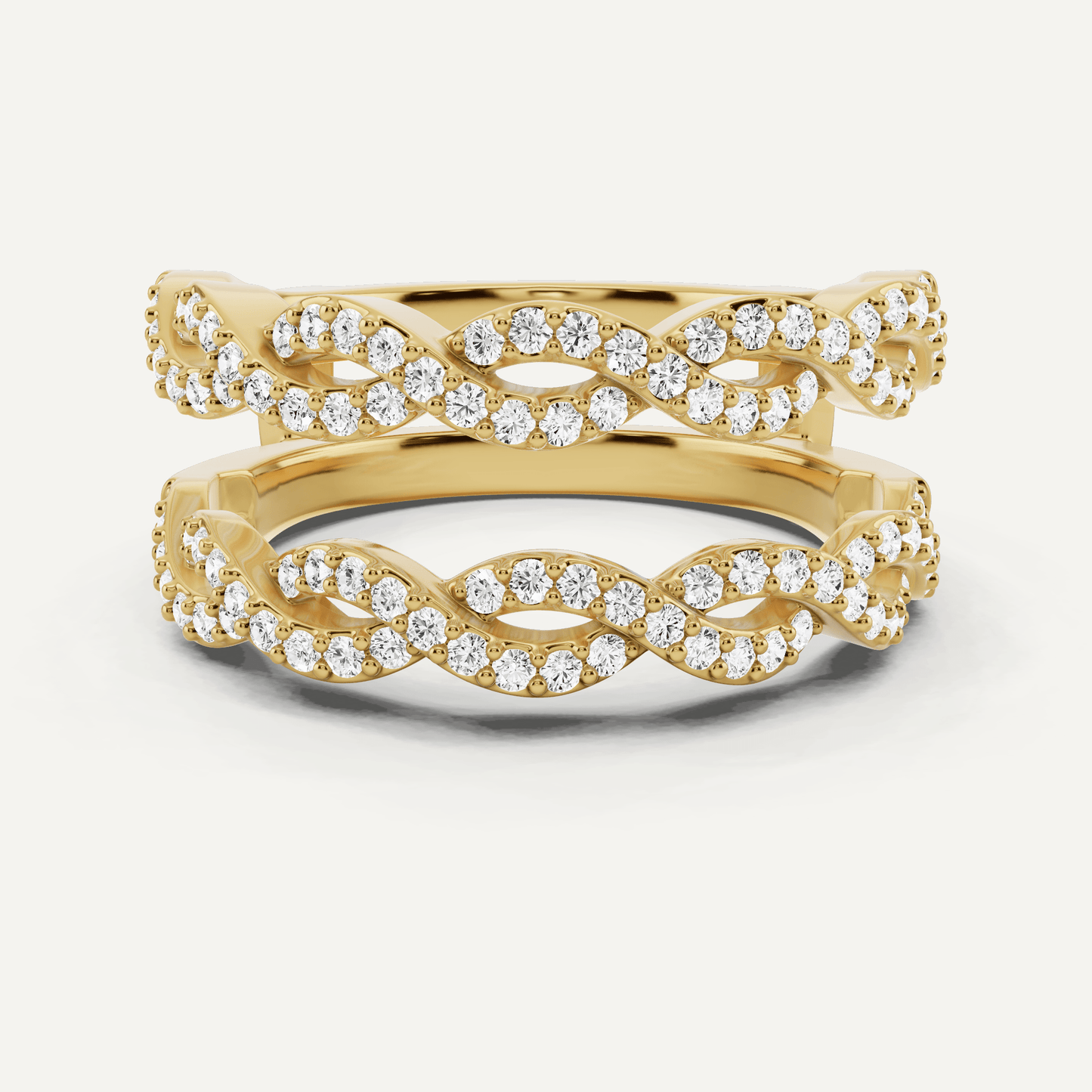 1/2 ctw Round Diamond Braided Ring Enhancer - Lotus Diamond