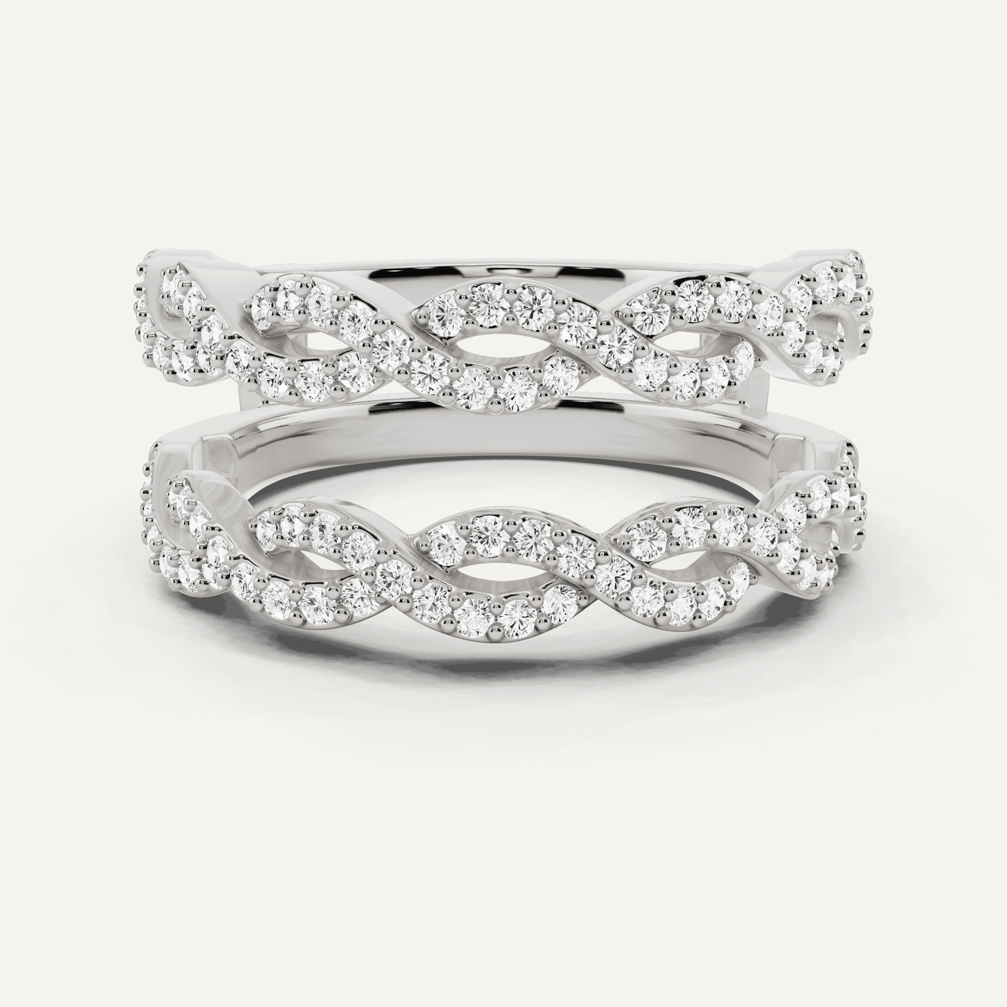 1/2 ctw Round Diamond Braided Ring Enhancer - Lotus Diamond