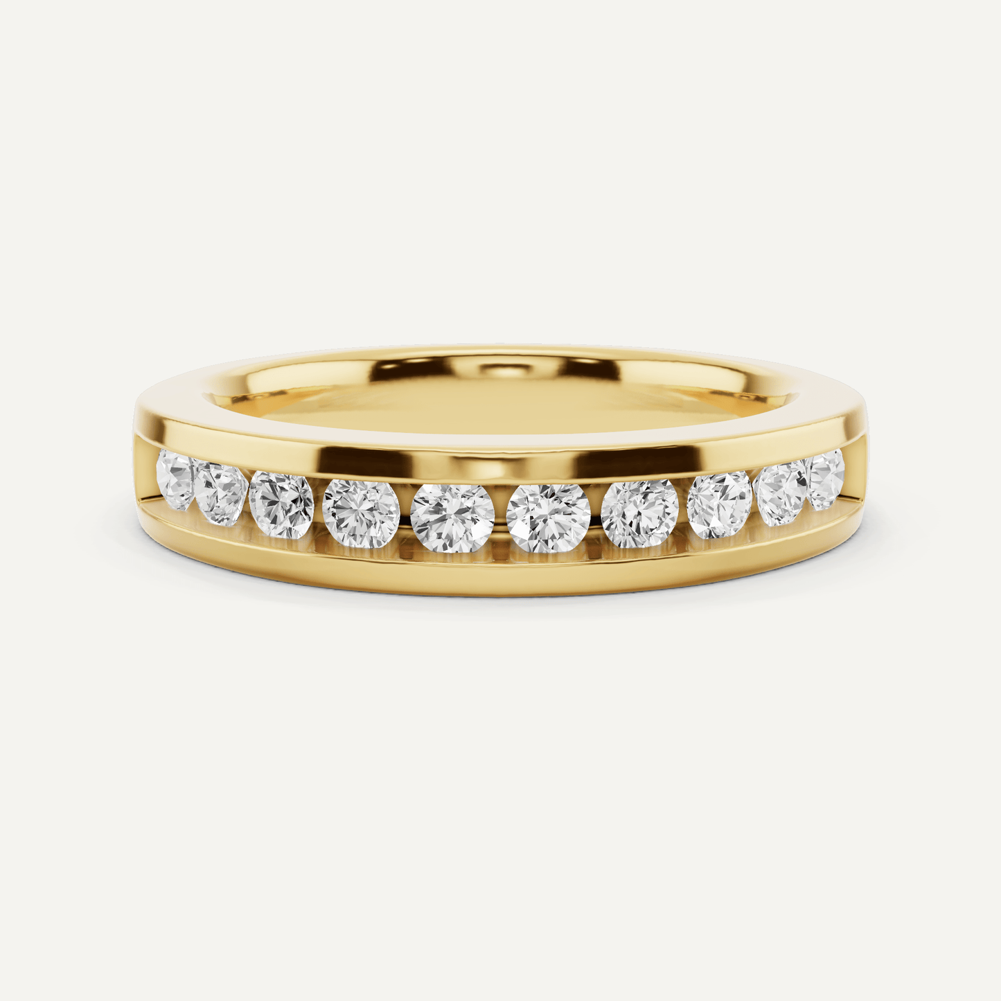 1/2 ctw Round Diamond Channel Set Wedding Band - Lotus Diamond
