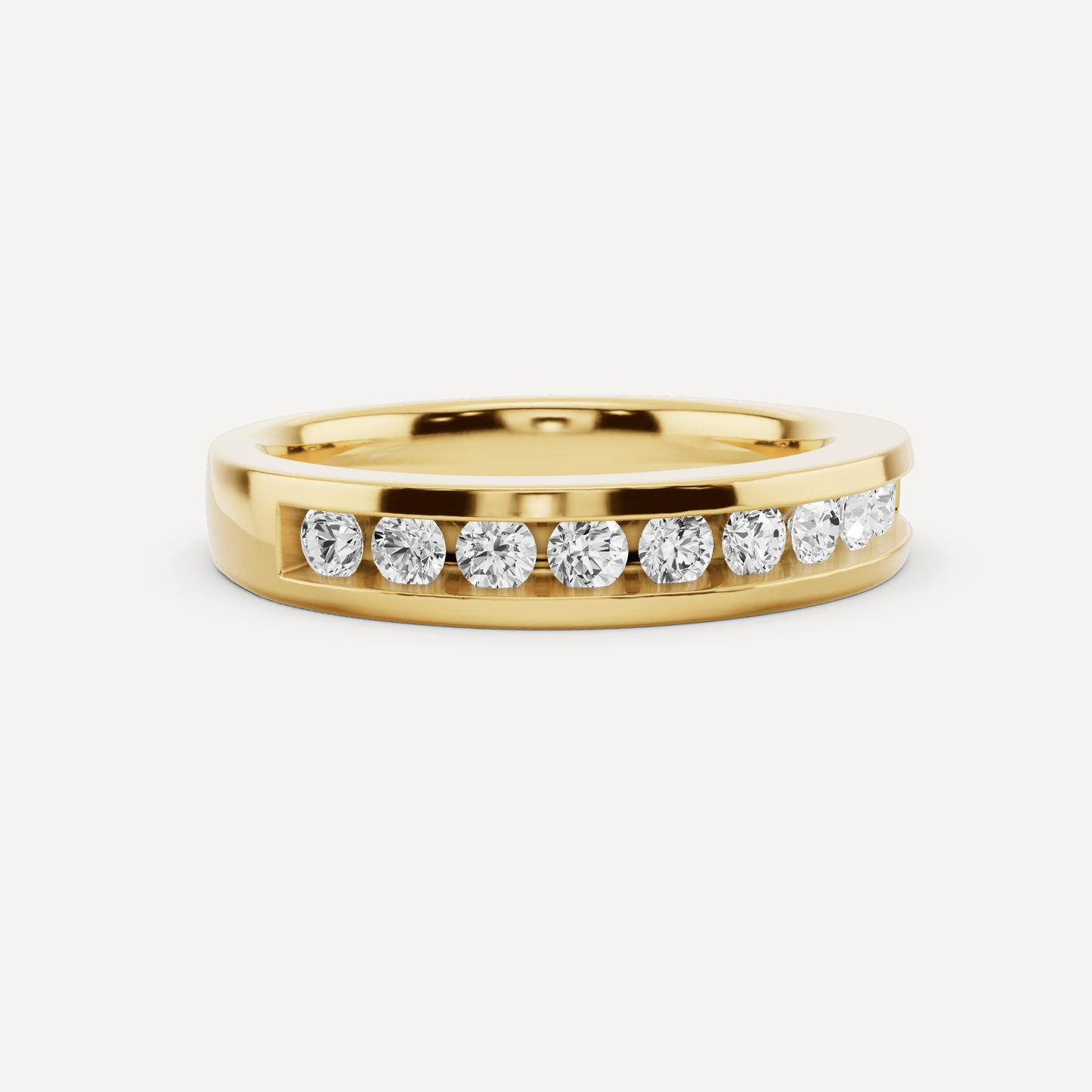 1/2 ctw Round Diamond Channel Set Wedding Band - Lotus Diamond