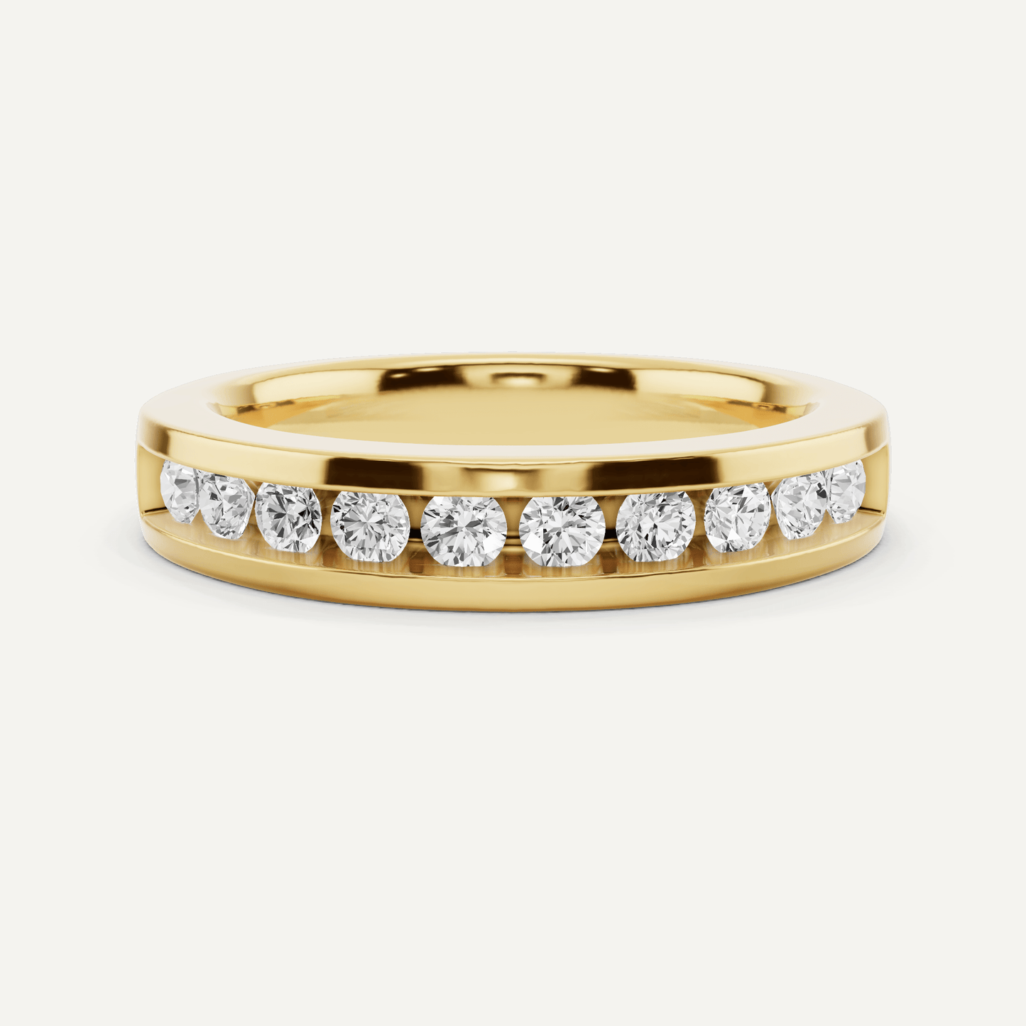 1/2 ctw Round Diamond Channel Set Wedding Band - Lotus Diamond