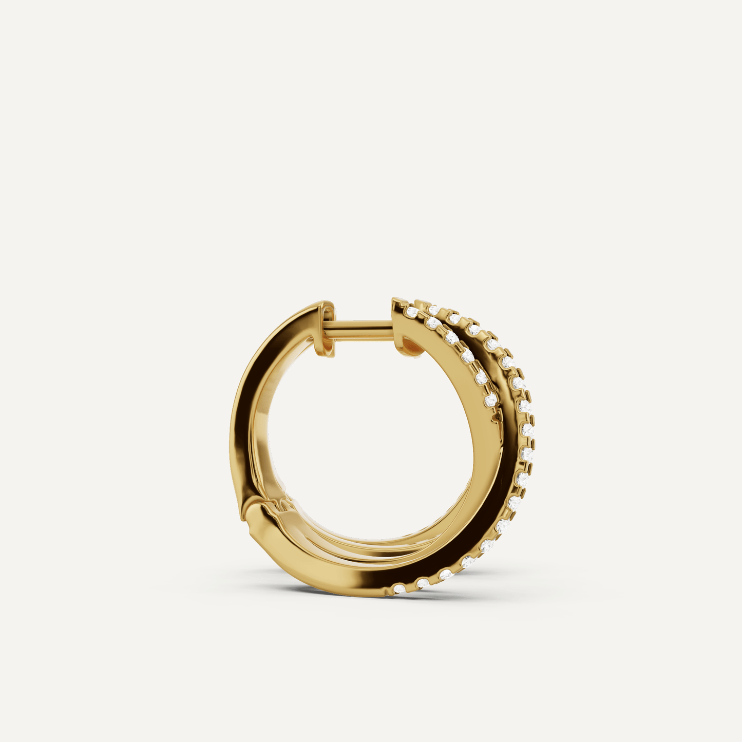 1/2 ctw Round Diamond Crossover Hoop Earrings - Lotus Diamond