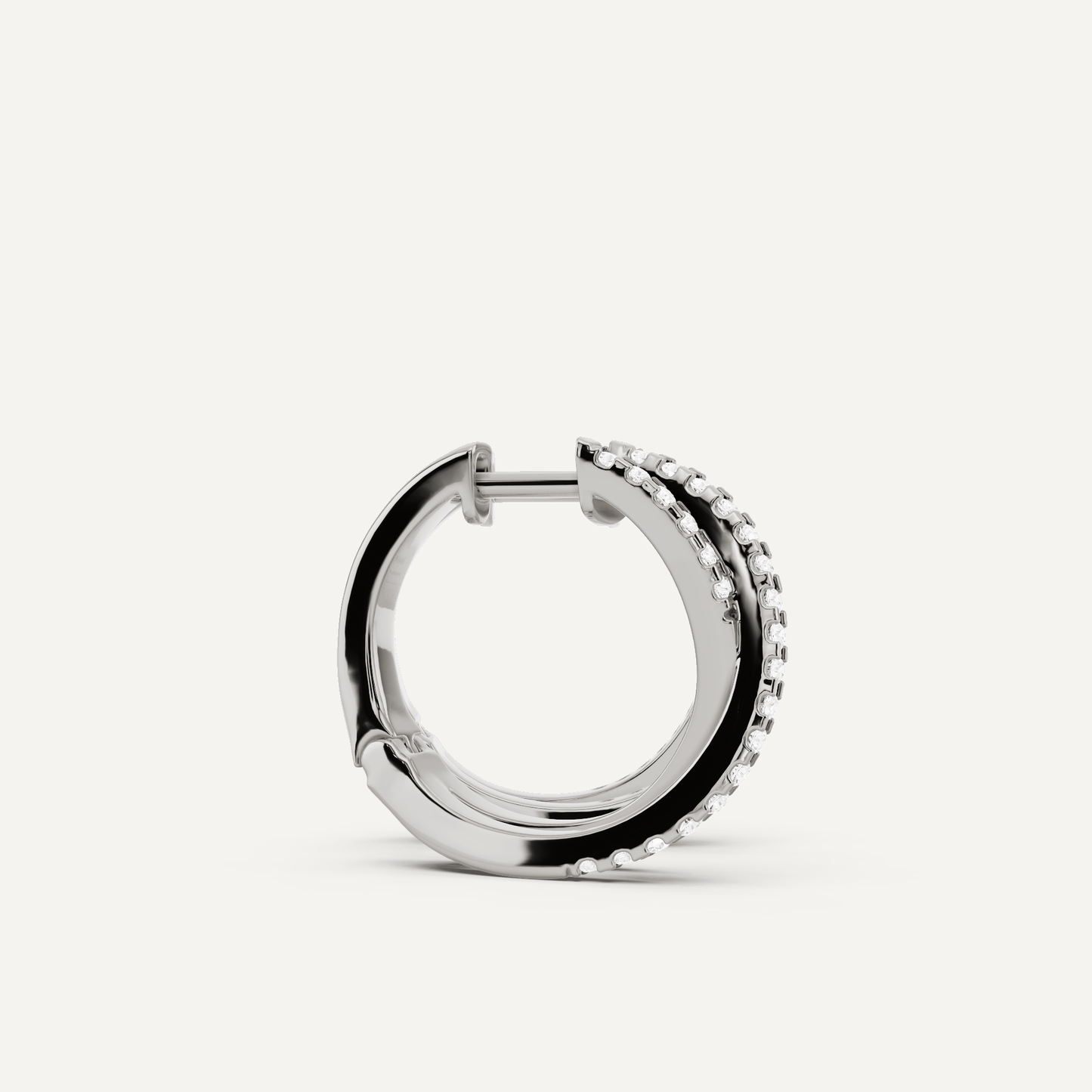 1/2 ctw Round Diamond Crossover Hoop Earrings - Lotus Diamond