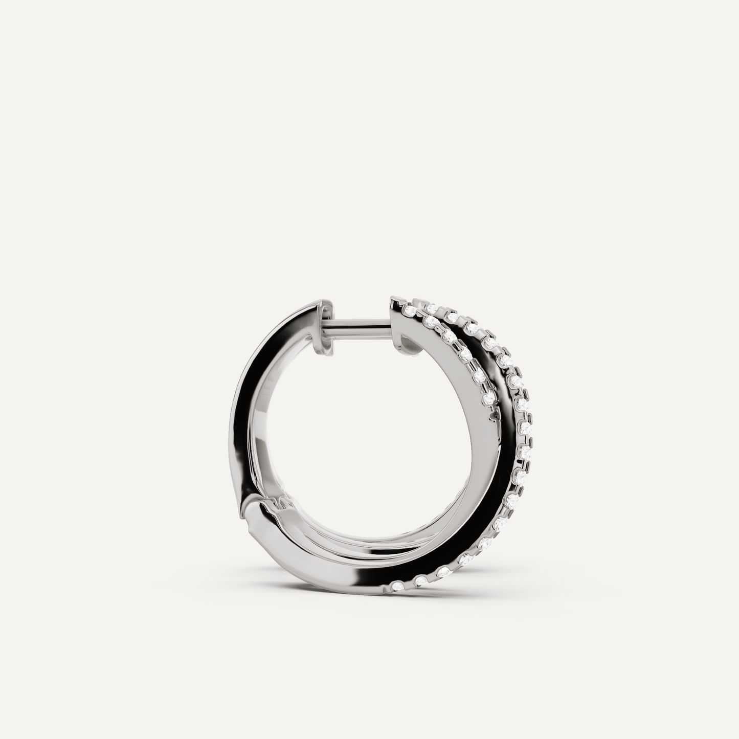 1/2 ctw Round Diamond Crossover Hoop Earrings - Lotus Diamond