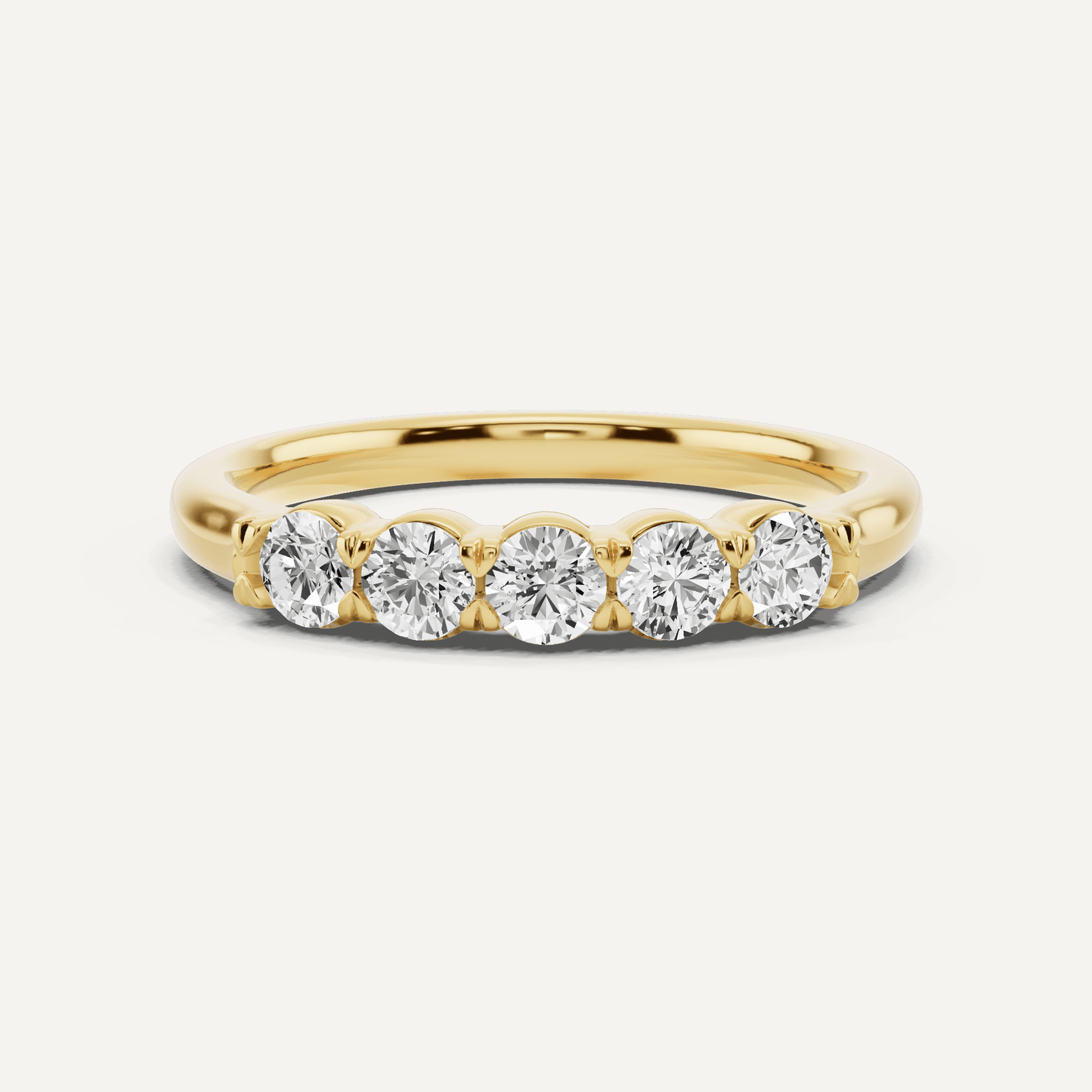 1/2 ctw Round Diamond Five Stone Anniversary Band - Lotus Diamond