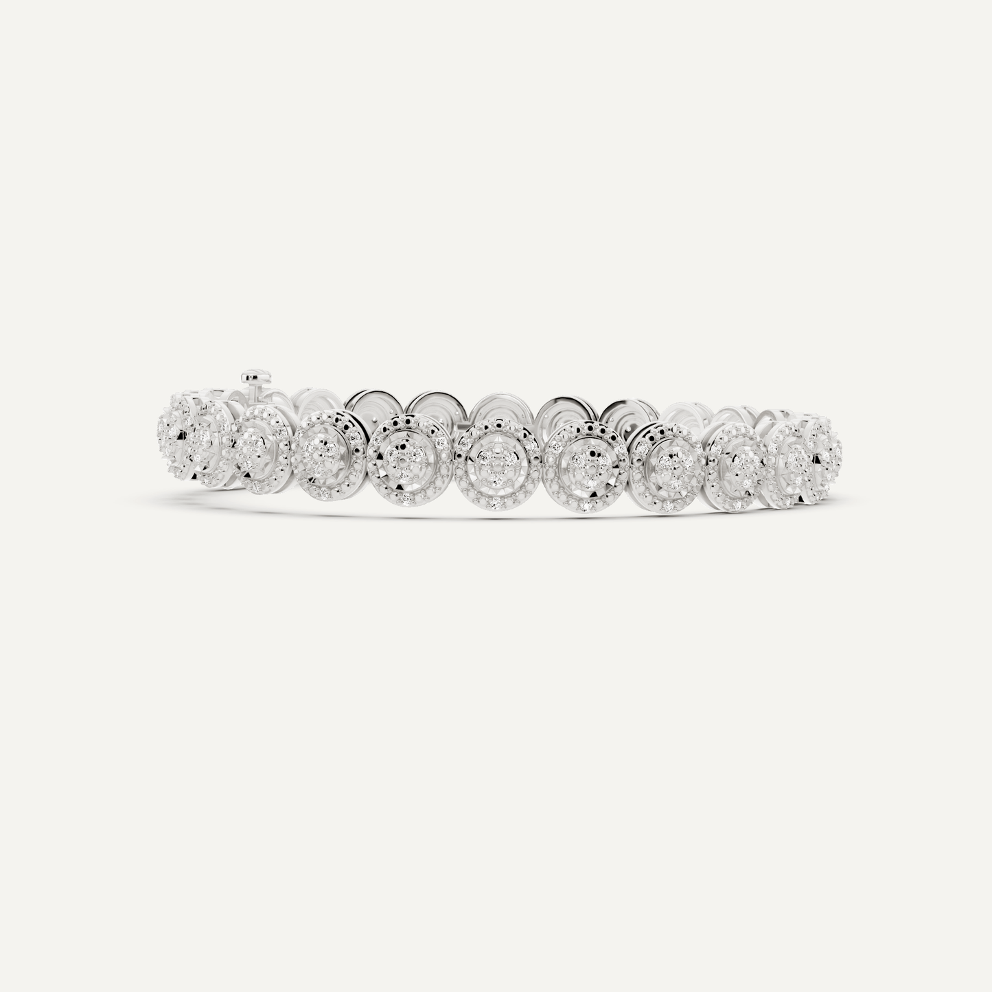 1/2 ctw Round Diamond Miracle Set cluster Fashion Bracelet - Lotus Diamond
