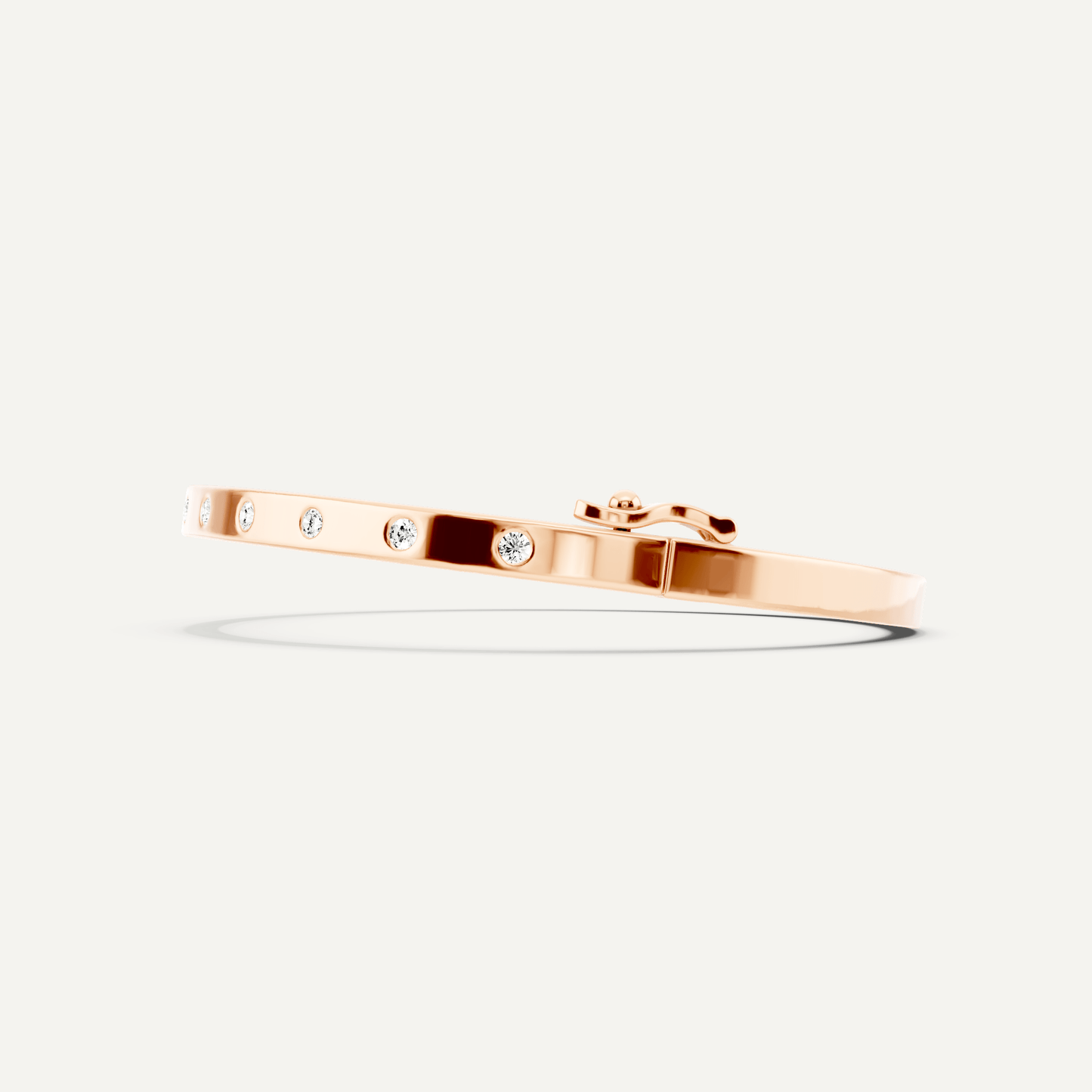 1/2 ctw Round Diamond Station Bangle Bracelet - Lotus Diamond