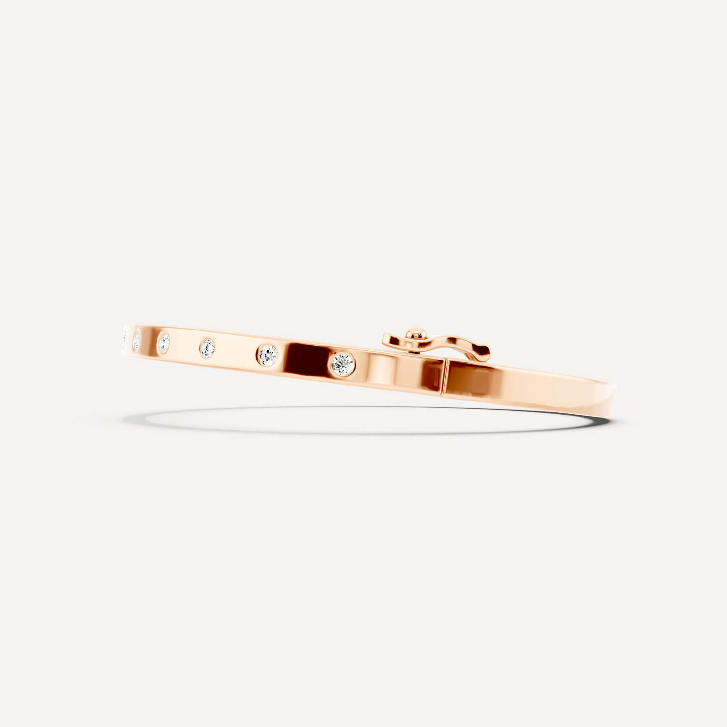 1/2 ctw Round Diamond Station Bangle Bracelet - Lotus Diamond