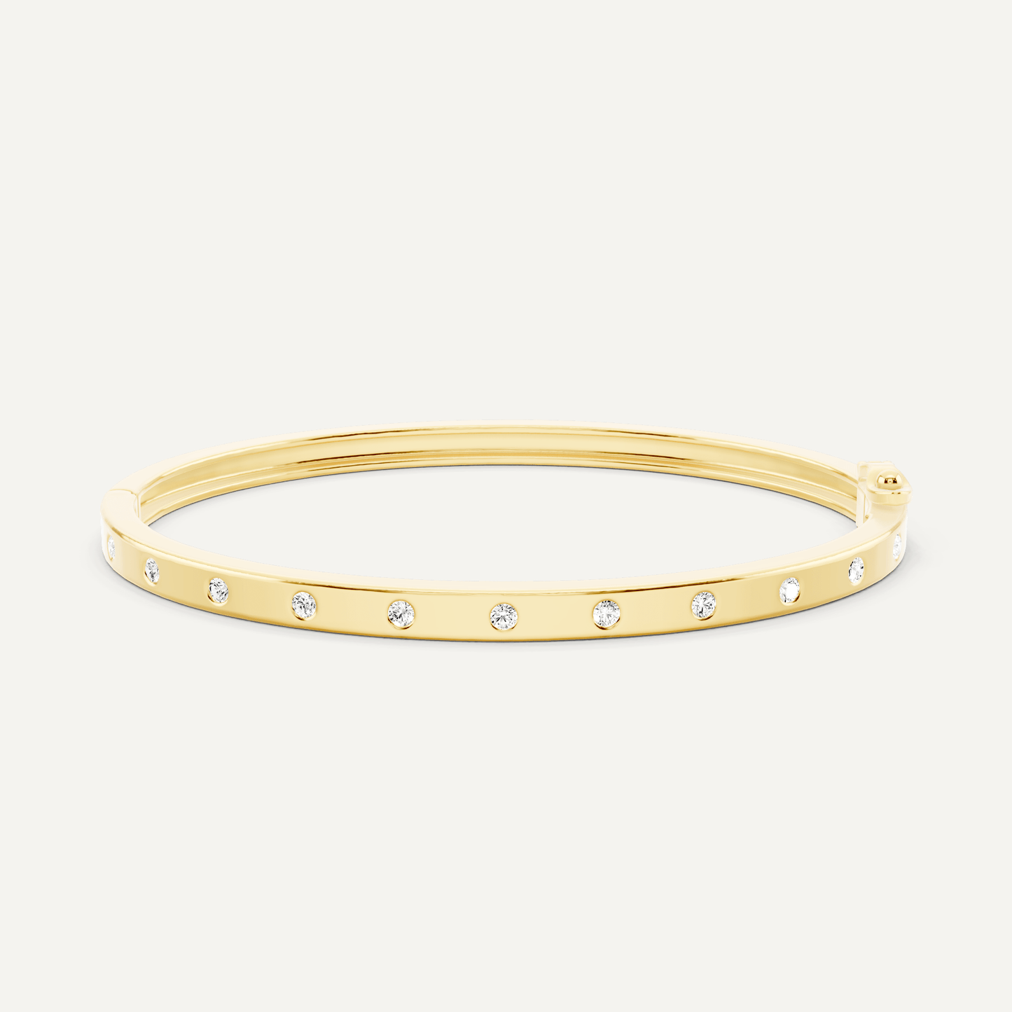 1/2 ctw Round Diamond Station Bangle Bracelet - Lotus Diamond