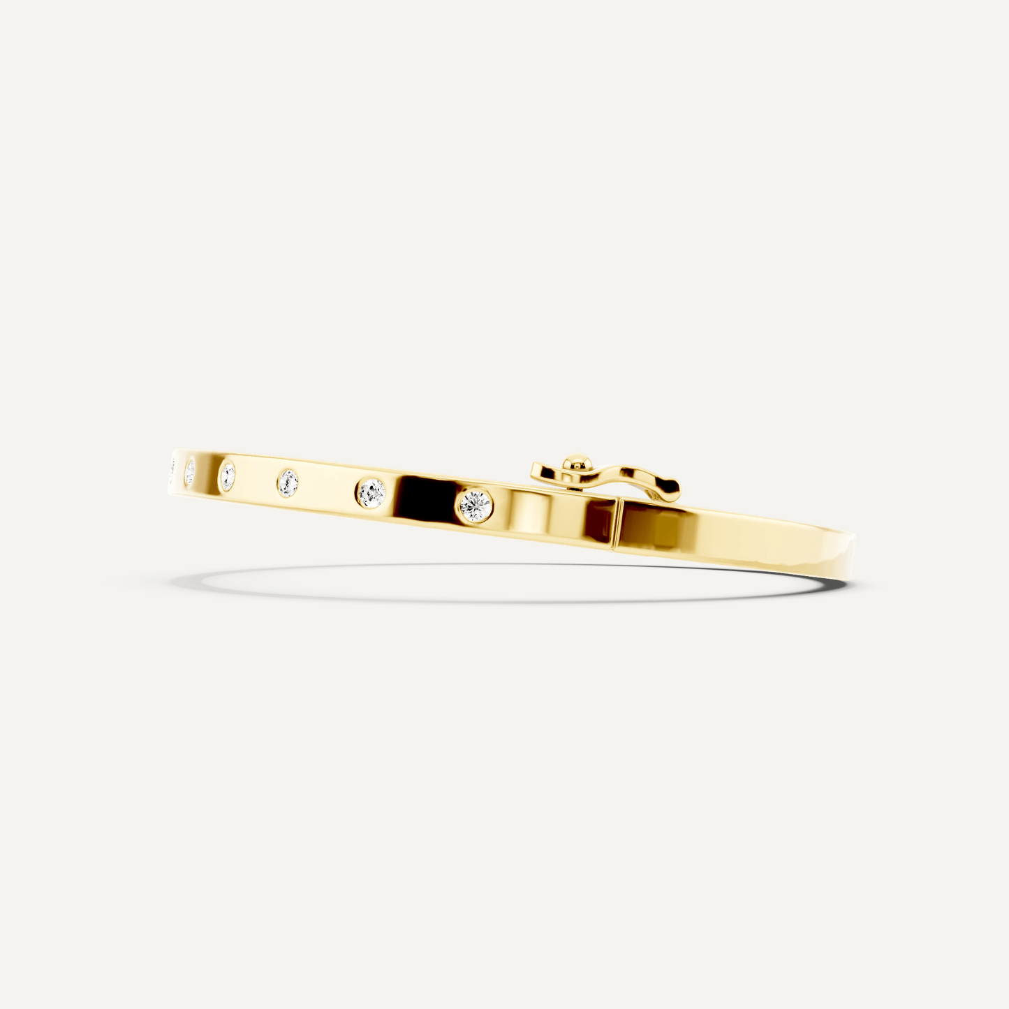 1/2 ctw Round Diamond Station Bangle Bracelet - Lotus Diamond