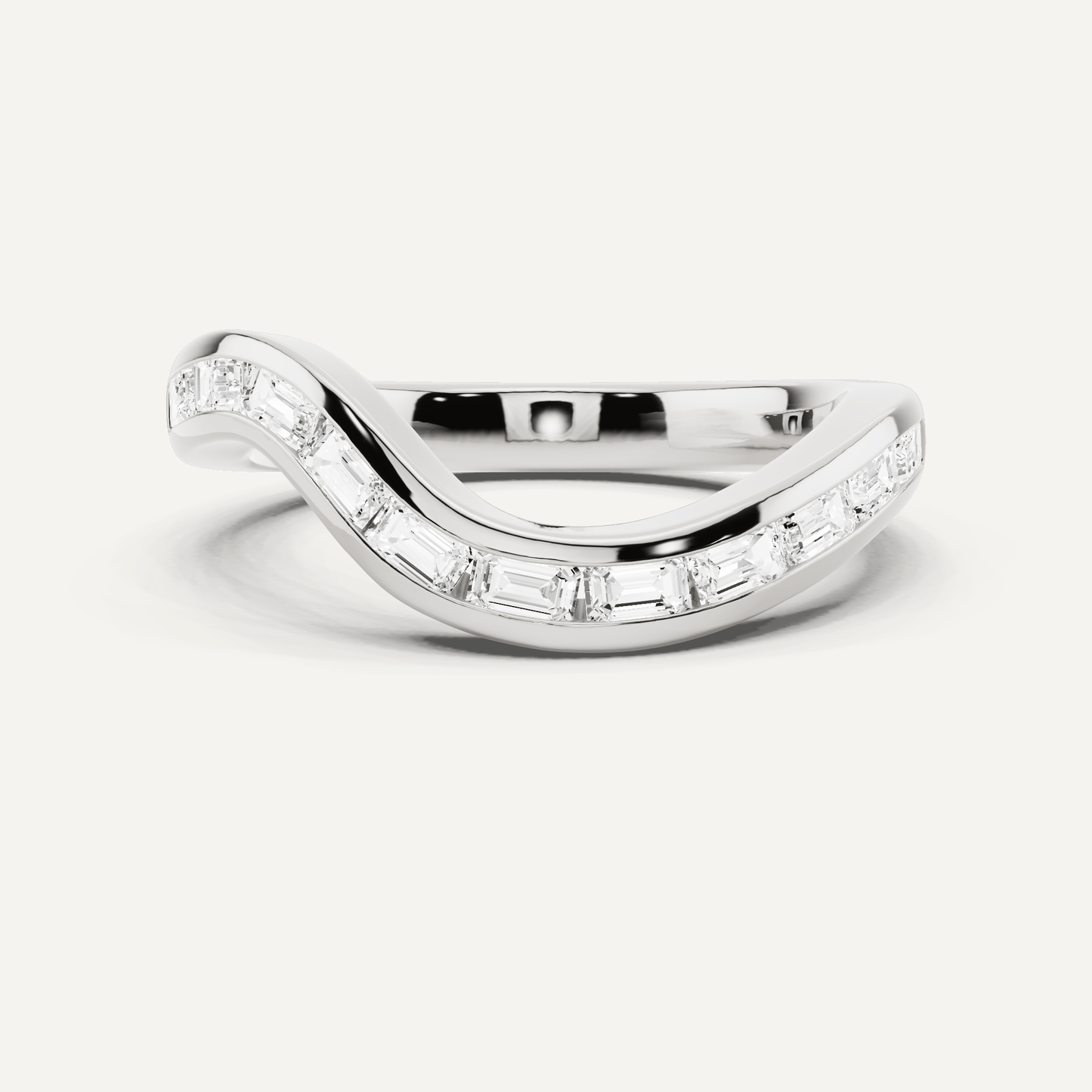 1/3 ctw Emerald Diamond Prong Set Wedding Band - Lotus Diamond