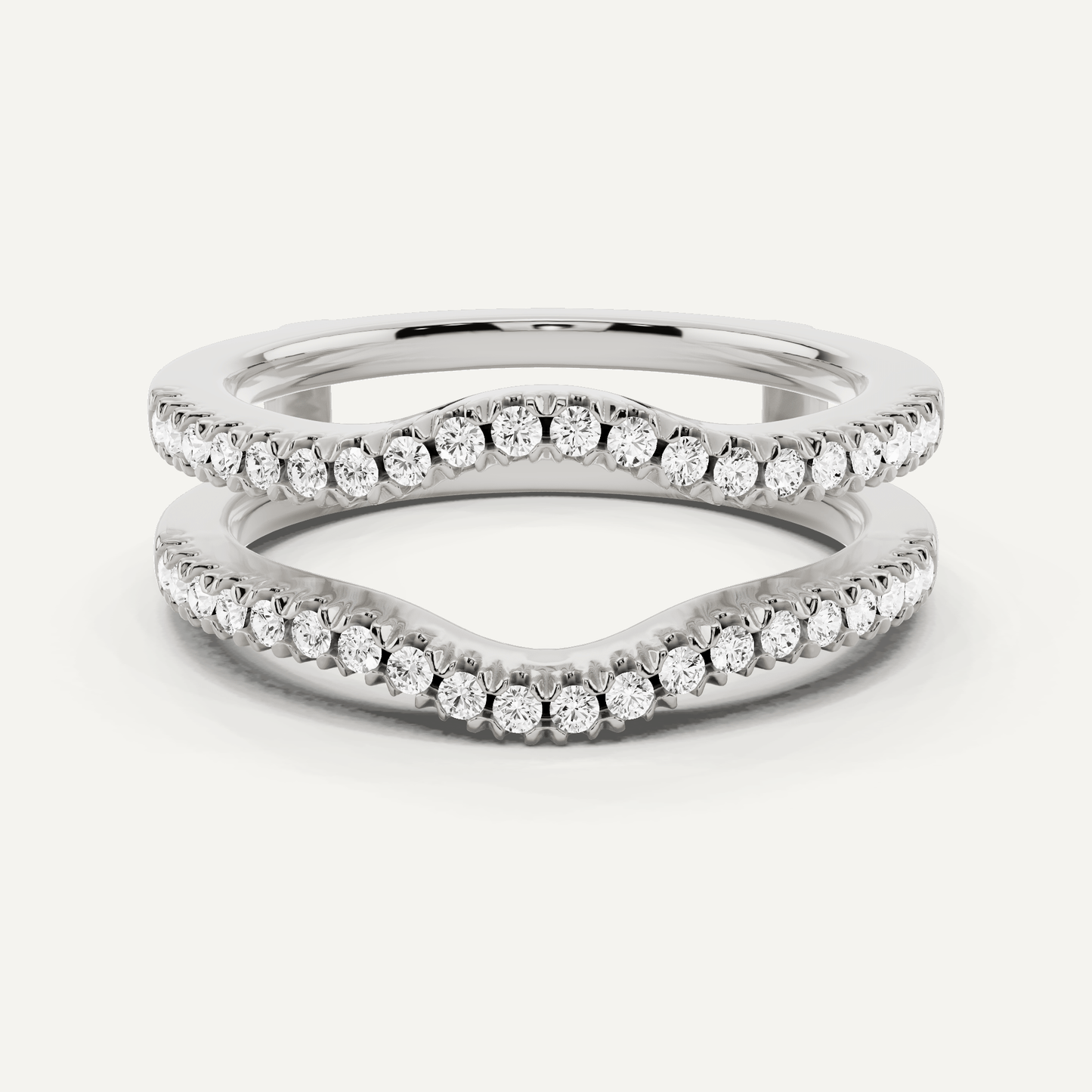 1/3 ctw Round Diamond Prong Set Ring Enhancer - Lotus Diamond