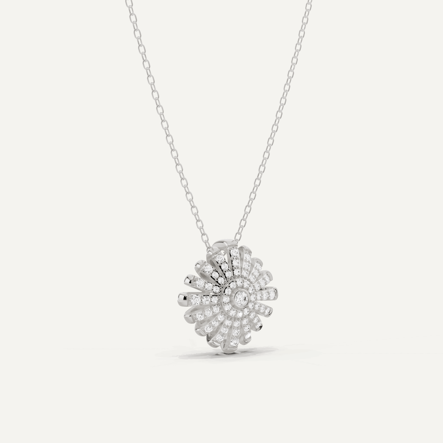 1/3 ctw Round Diamond Sunburst Fashion Pendant - Lotus Diamond