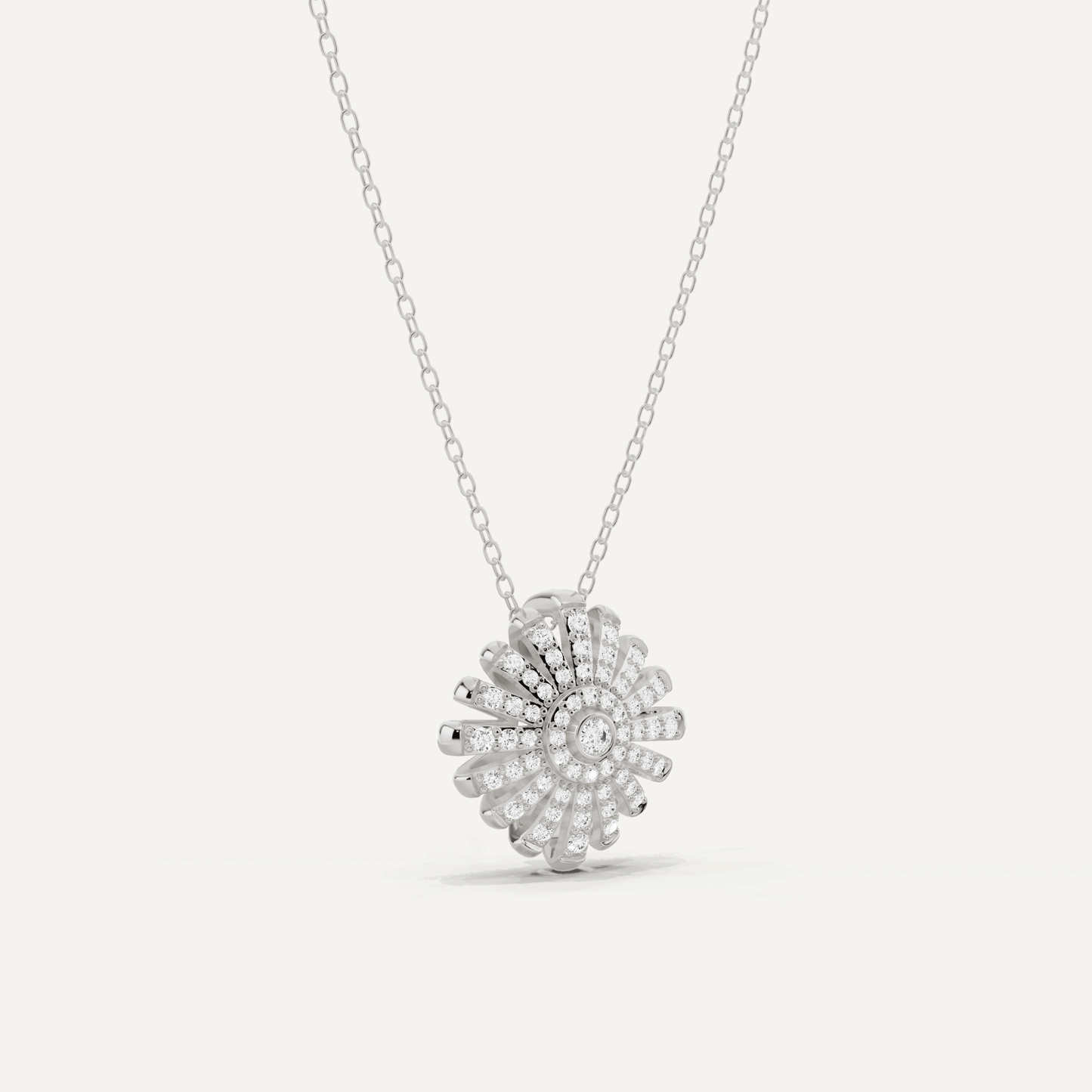1/3 ctw Round Diamond Sunburst Fashion Pendant - Lotus Diamond
