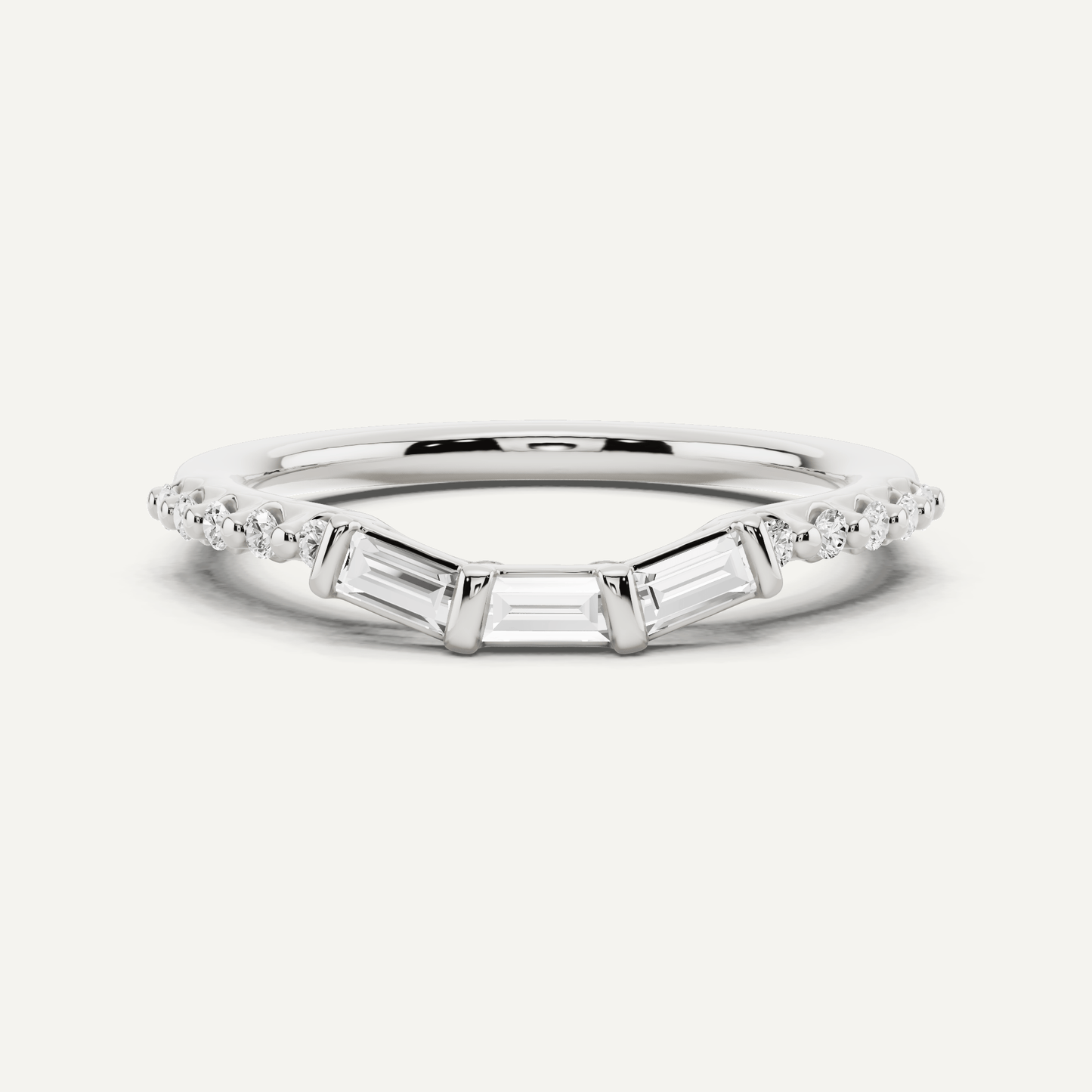 1/4 ctw Baguette Diamond Channel Set Wedding Band - Lotus Diamond
