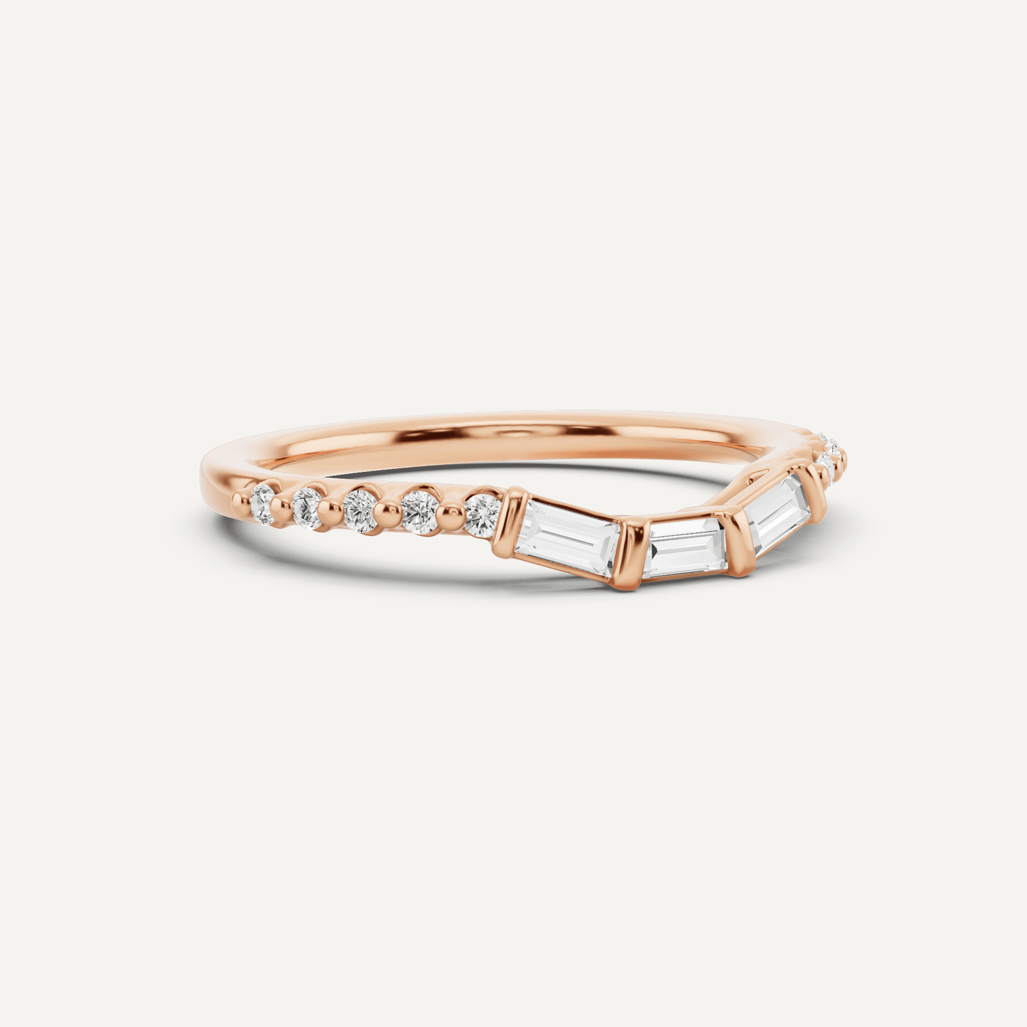 1/4 ctw Baguette Diamond Channel Set Wedding Band - Lotus Diamond