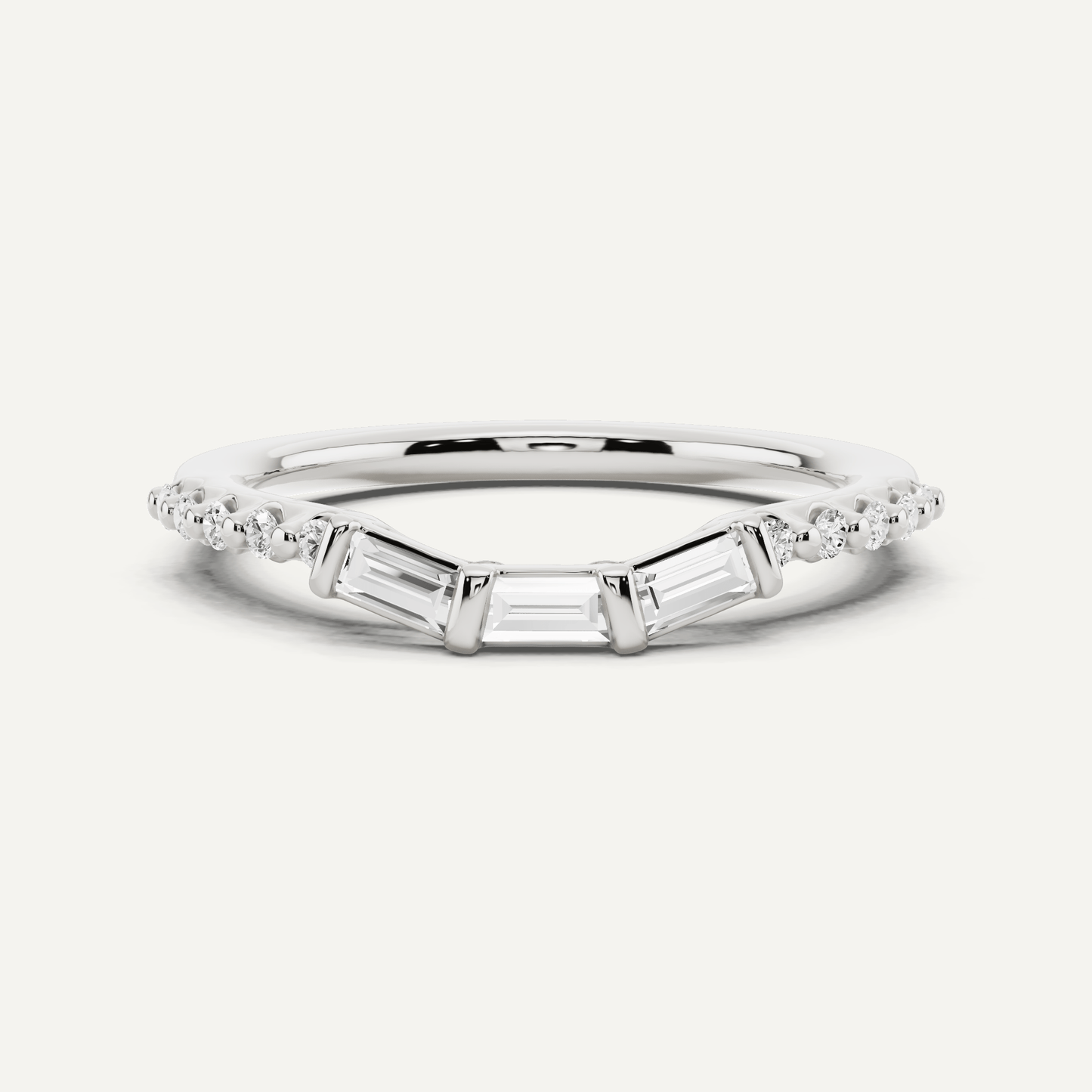 1/4 ctw Baguette Diamond Channel Set Wedding Band - Lotus Diamond