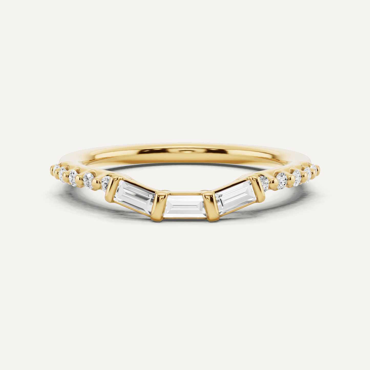 1/4 ctw Baguette Diamond Channel Set Wedding Band - Lotus Diamond