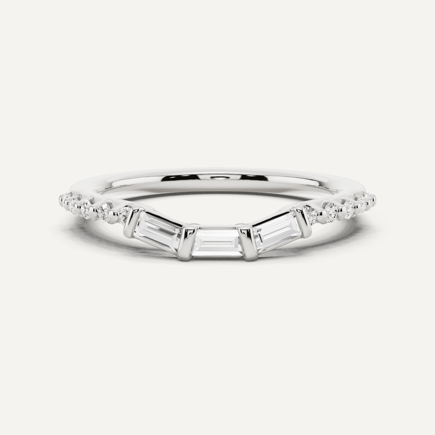 1/4 ctw Baguette Diamond Channel Set Wedding Band - Lotus Diamond