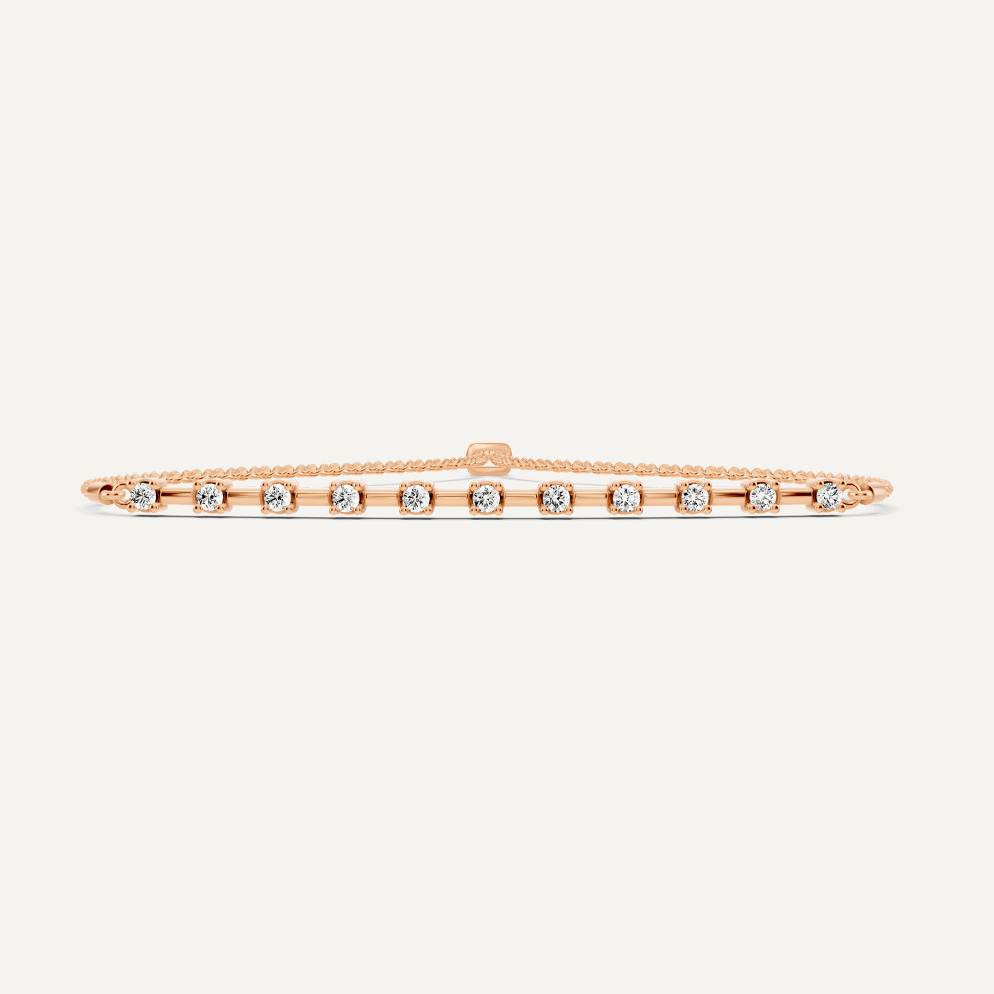1/4 ctw Round Diamond Bolo Fashion Bracelet - Lotus Diamond