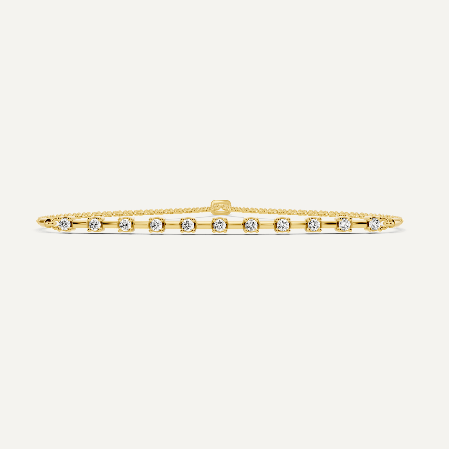 1/4 ctw Round Diamond Bolo Fashion Bracelet - Lotus Diamond