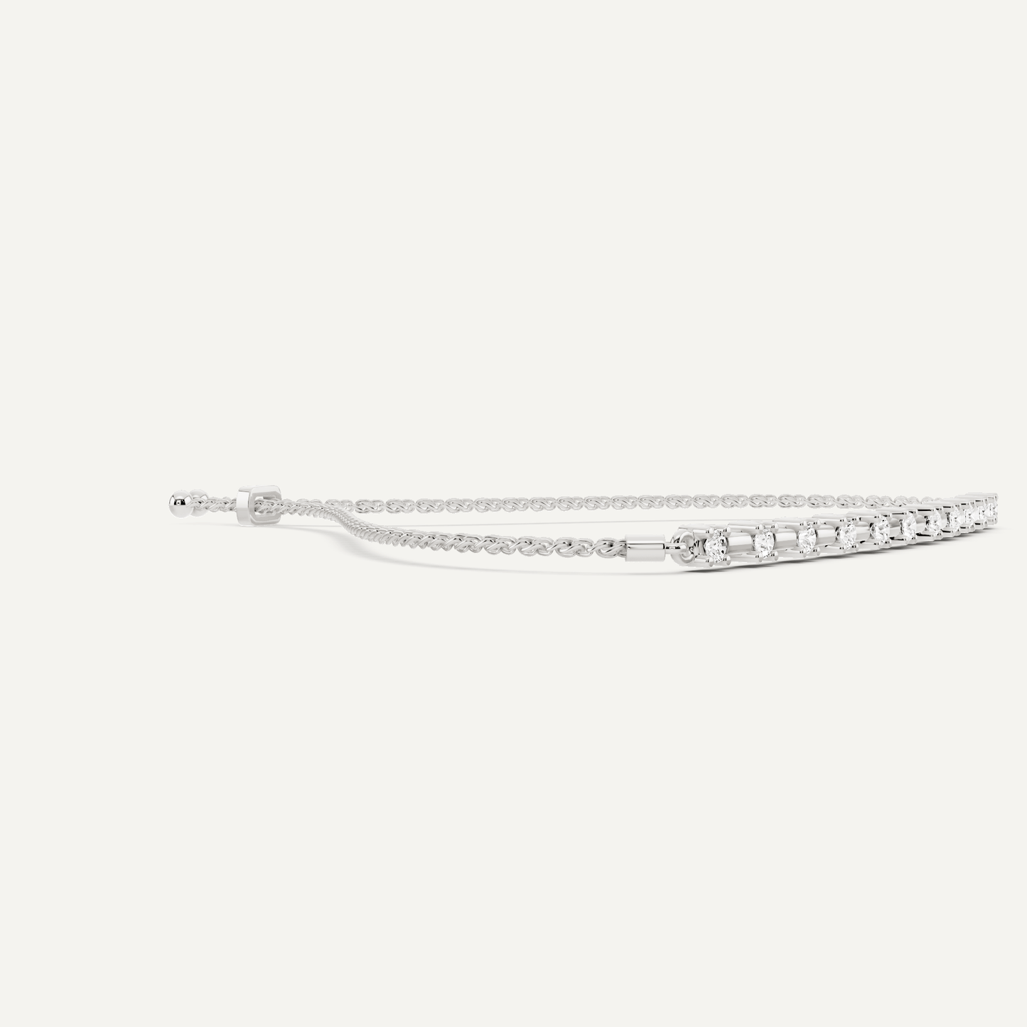 1/4 ctw Round Diamond Bolo Fashion Bracelet - Lotus Diamond