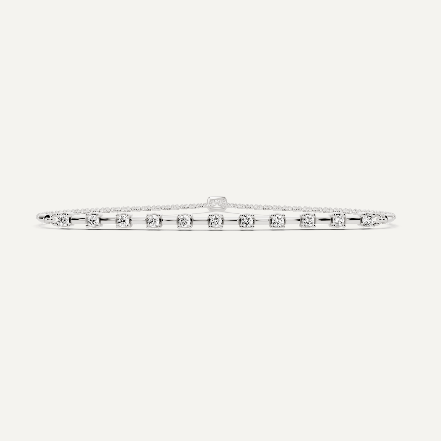 1/4 ctw Round Diamond Bolo Fashion Bracelet - Lotus Diamond