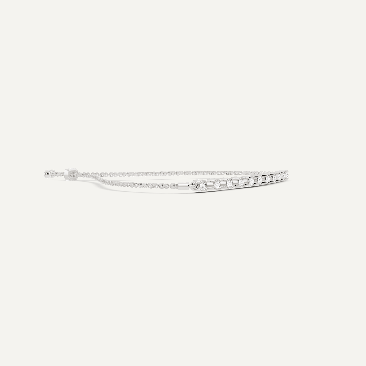 1/4 ctw Round Diamond Bolo Fashion Bracelet - Lotus Diamond