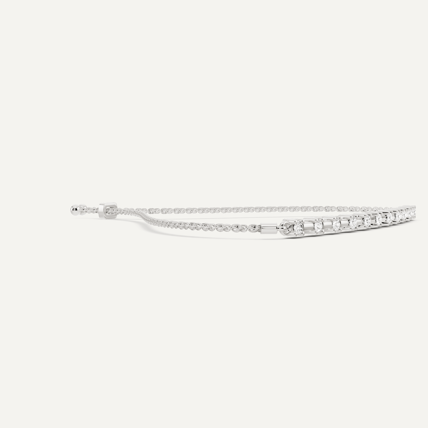 1/4 ctw Round Diamond Bolo Fashion Bracelet - Lotus Diamond