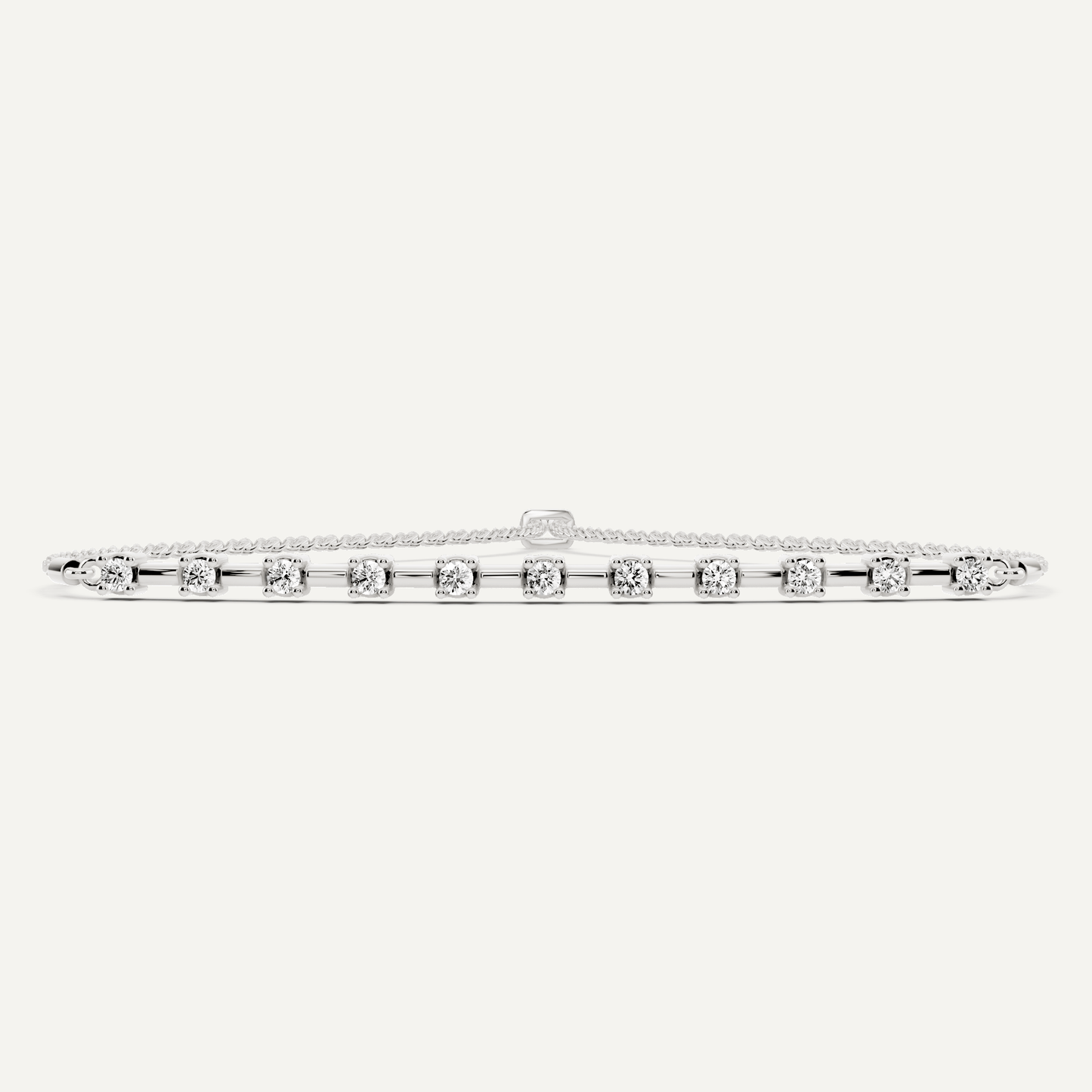 1/4 ctw Round Diamond Bolo Fashion Bracelet - Lotus Diamond