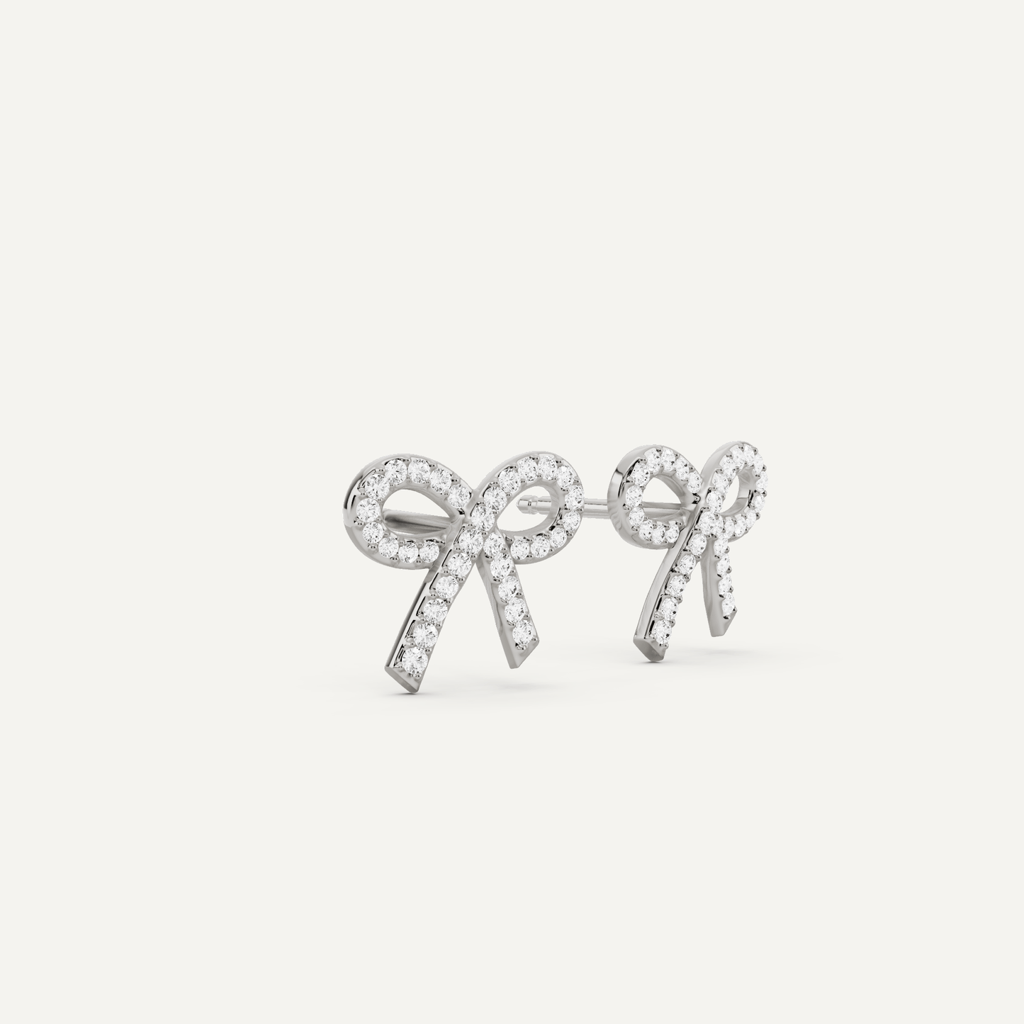 1/4 ctw Round Diamond Bow Shape Fashion Earrings - Lotus Diamond