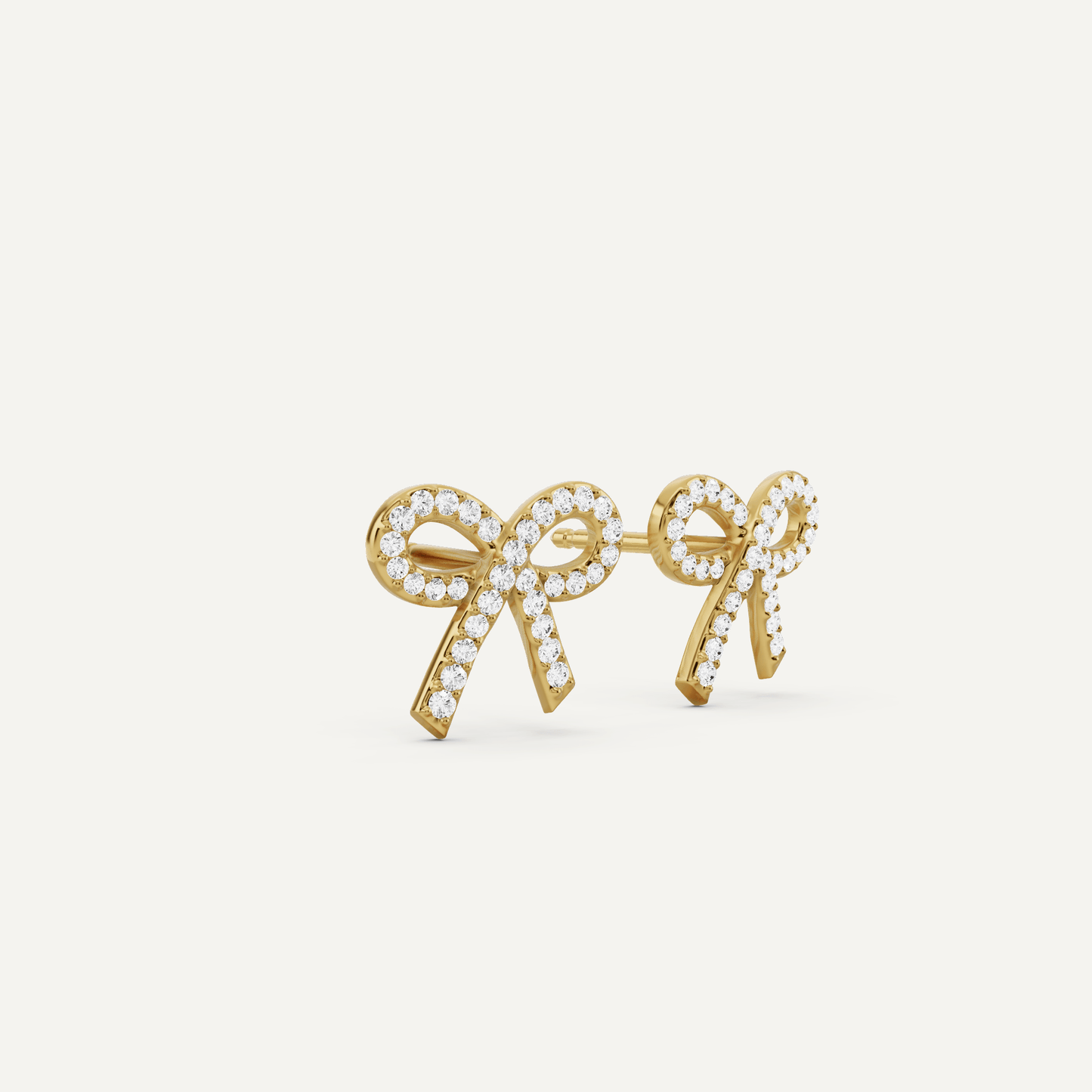 1/4 ctw Round Diamond Bow Shape Fashion Earrings - Lotus Diamond