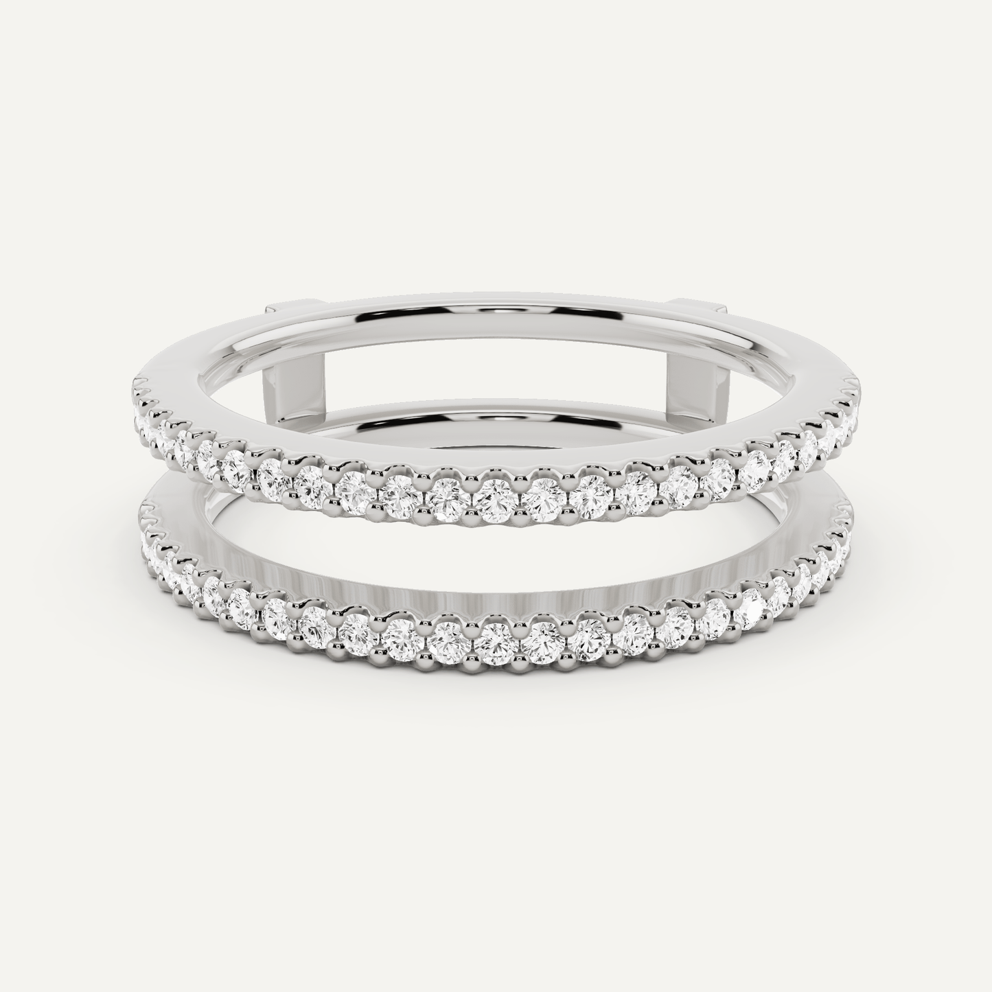 1/4 ctw Round Diamond Double Row Ring Enhancer - Lotus Diamond