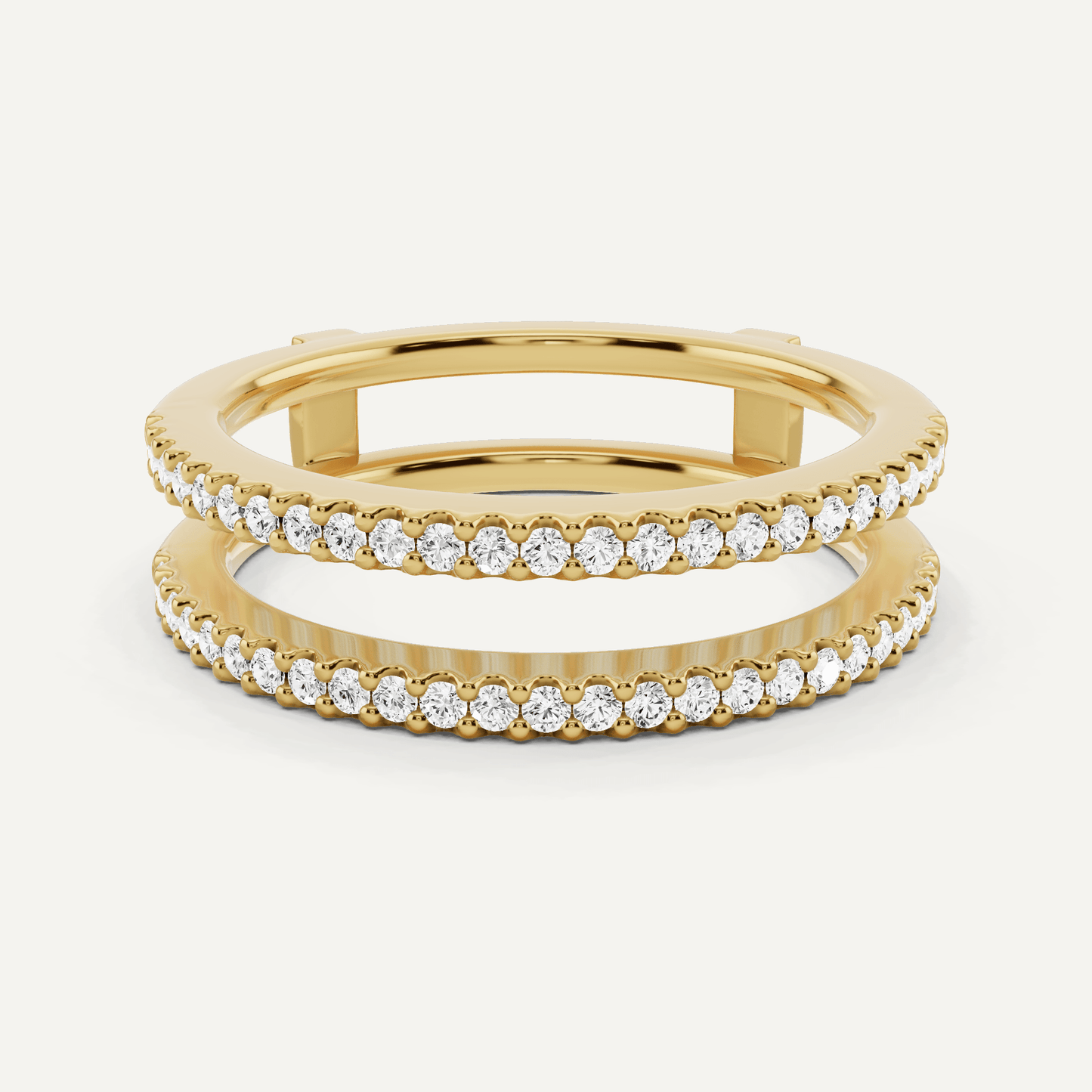 1/4 ctw Round Diamond Double Row Ring Enhancer - Lotus Diamond