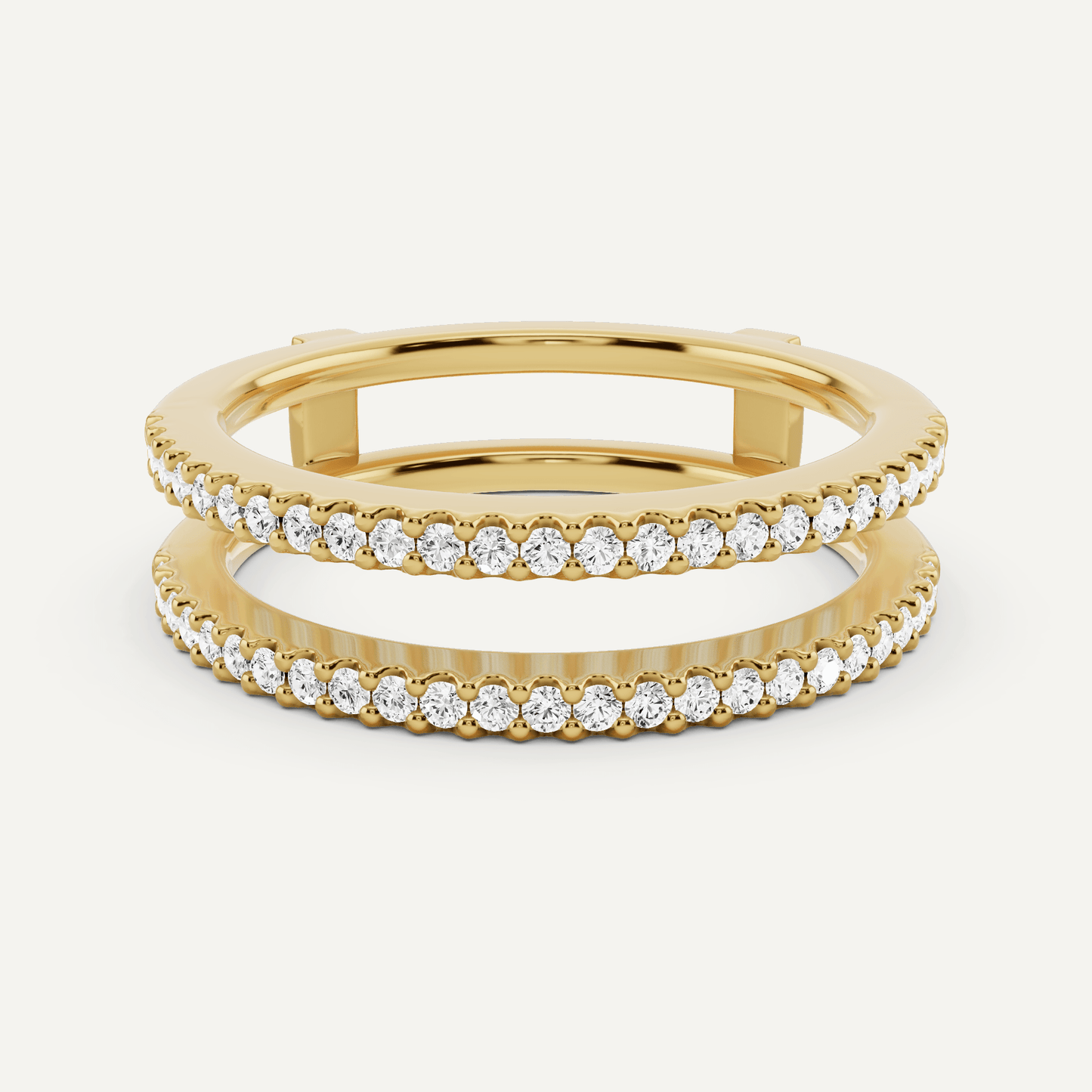 1/4 ctw Round Diamond Double Row Ring Enhancer - Lotus Diamond
