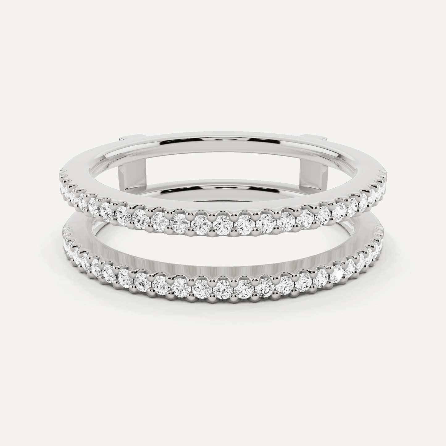 1/4 ctw Round Diamond Double Row Ring Enhancer - Lotus Diamond