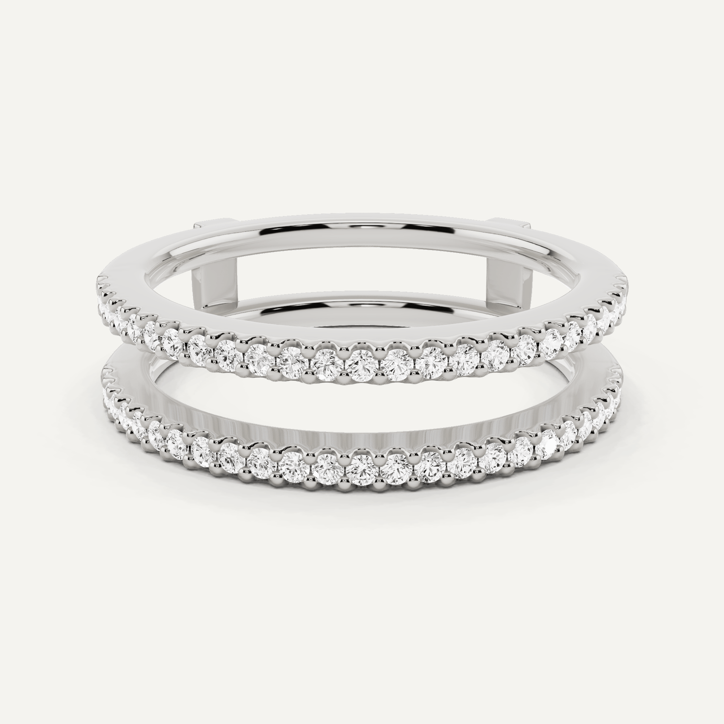 1/4 ctw Round Diamond Double Row Ring Enhancer - Lotus Diamond