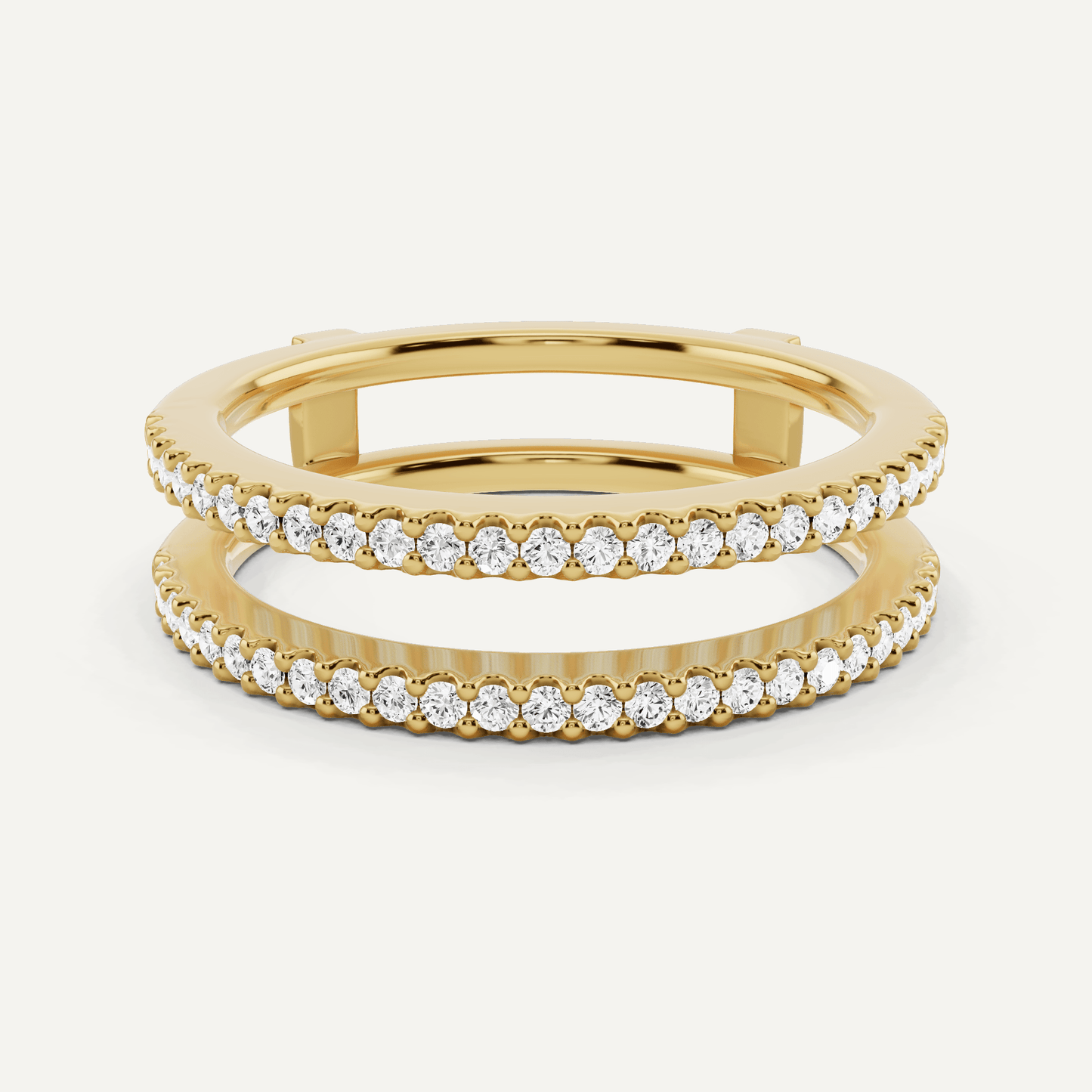 1/4 ctw Round Diamond Double Row Ring Enhancer - Lotus Diamond