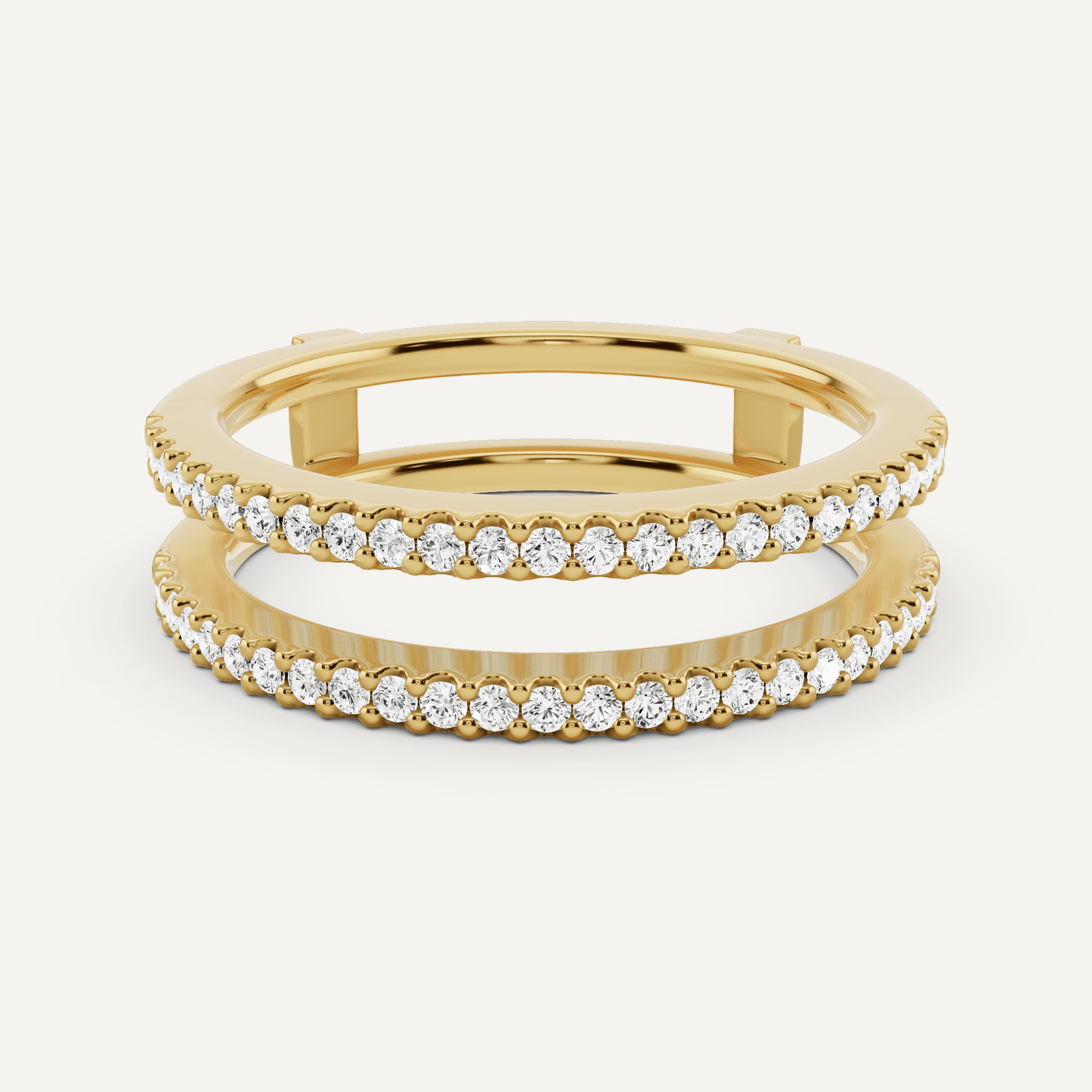 1/4 ctw Round Diamond Double Row Ring Enhancer - Lotus Diamond