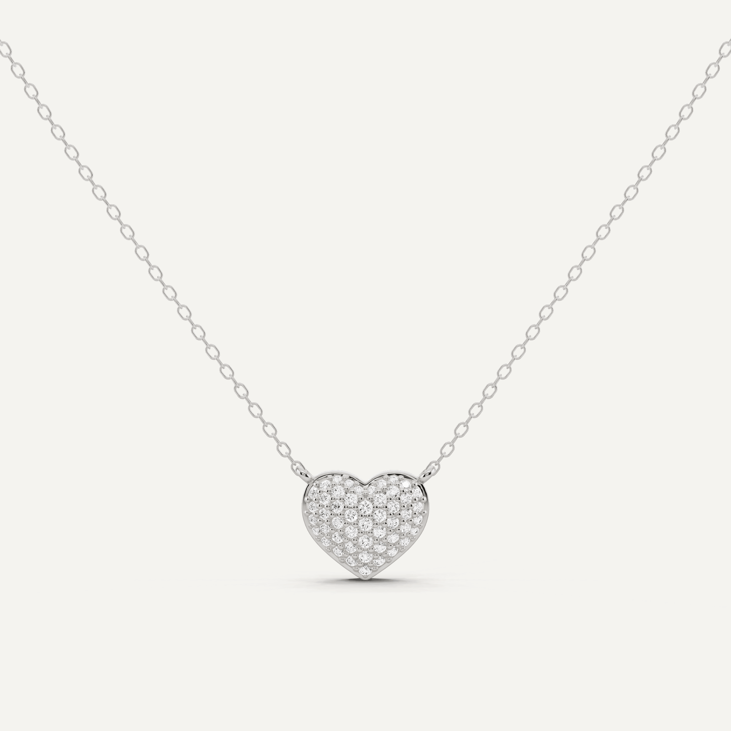 1/4 ctw Round Diamond Heart Pendant - Lotus Diamond