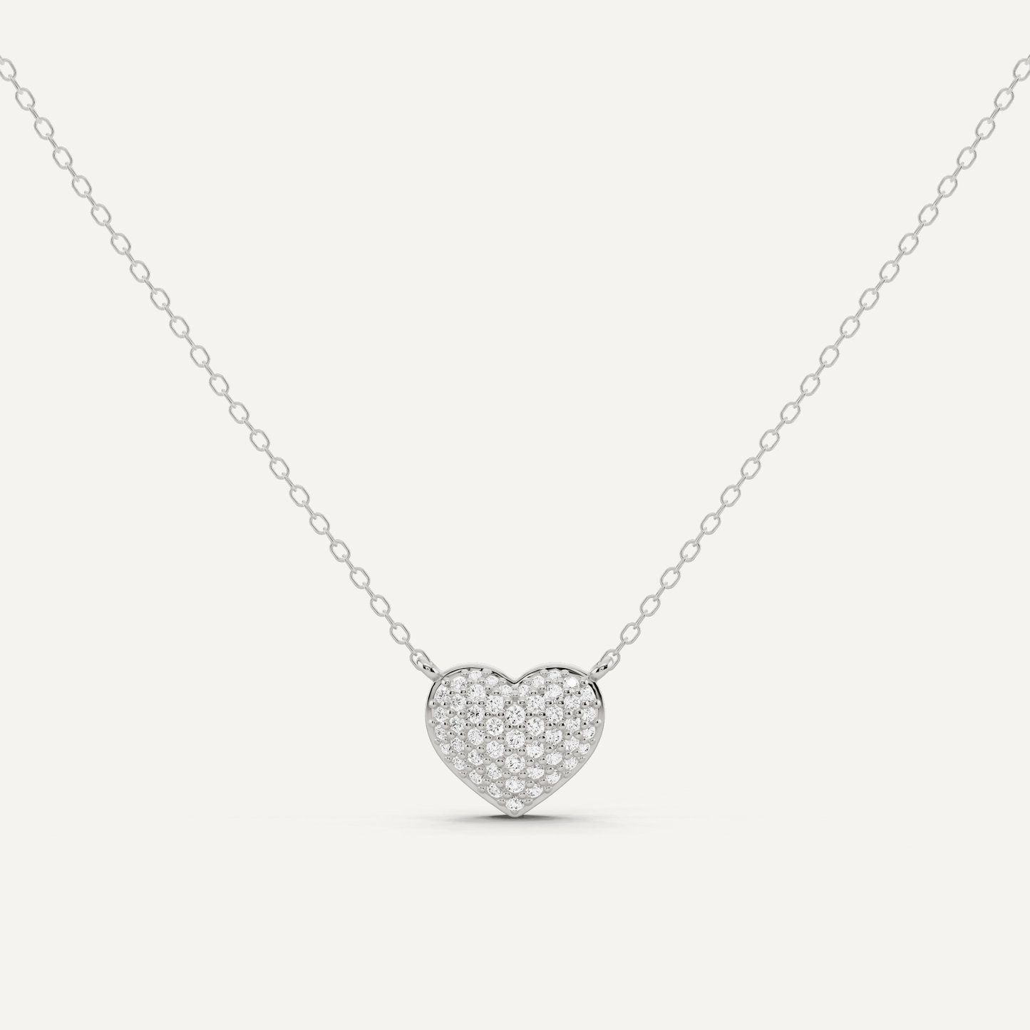 1/4 ctw Round Diamond Heart Pendant - Lotus Diamond