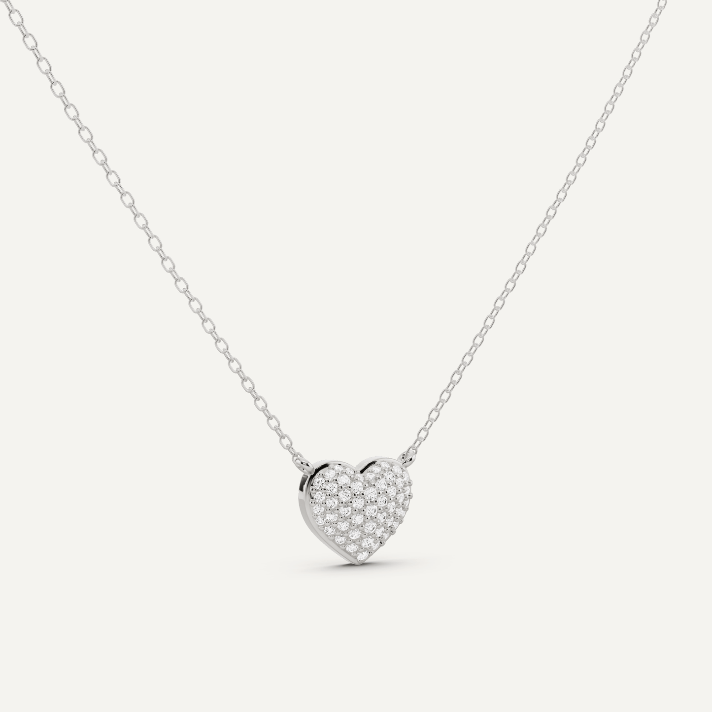 1/4 ctw Round Diamond Heart Pendant - Lotus Diamond