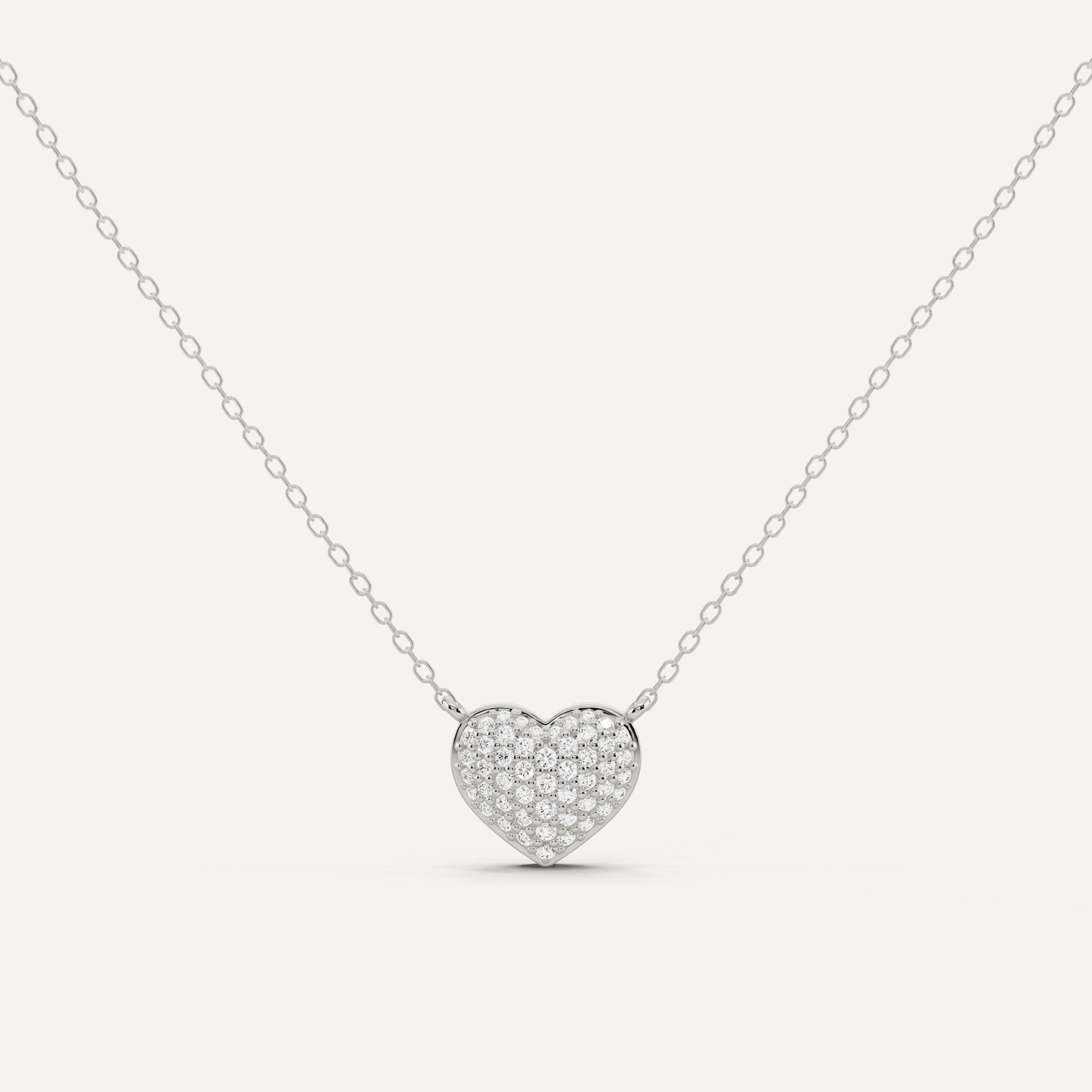1/4 ctw Round Diamond Heart Pendant - Lotus Diamond