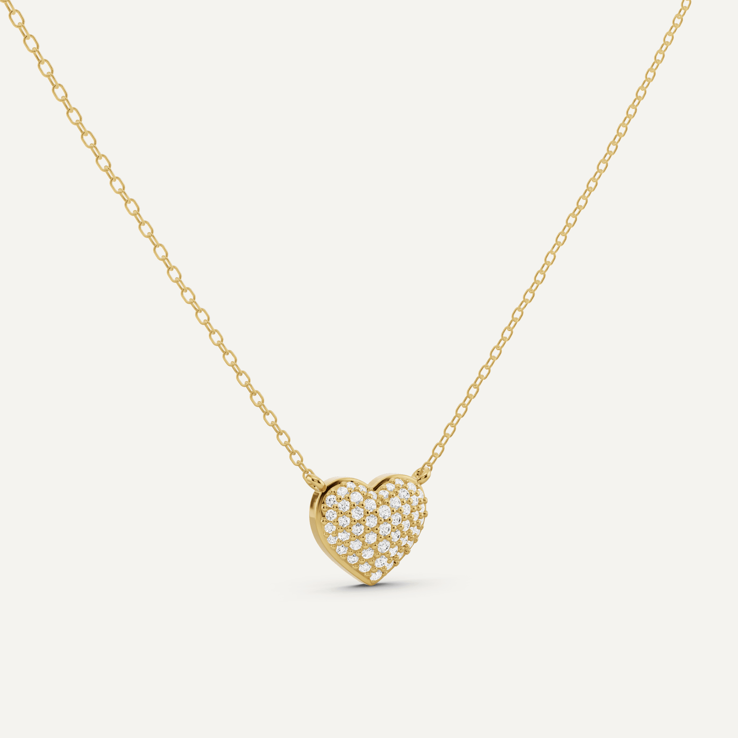 1/4 ctw Round Diamond Heart Pendant - Lotus Diamond