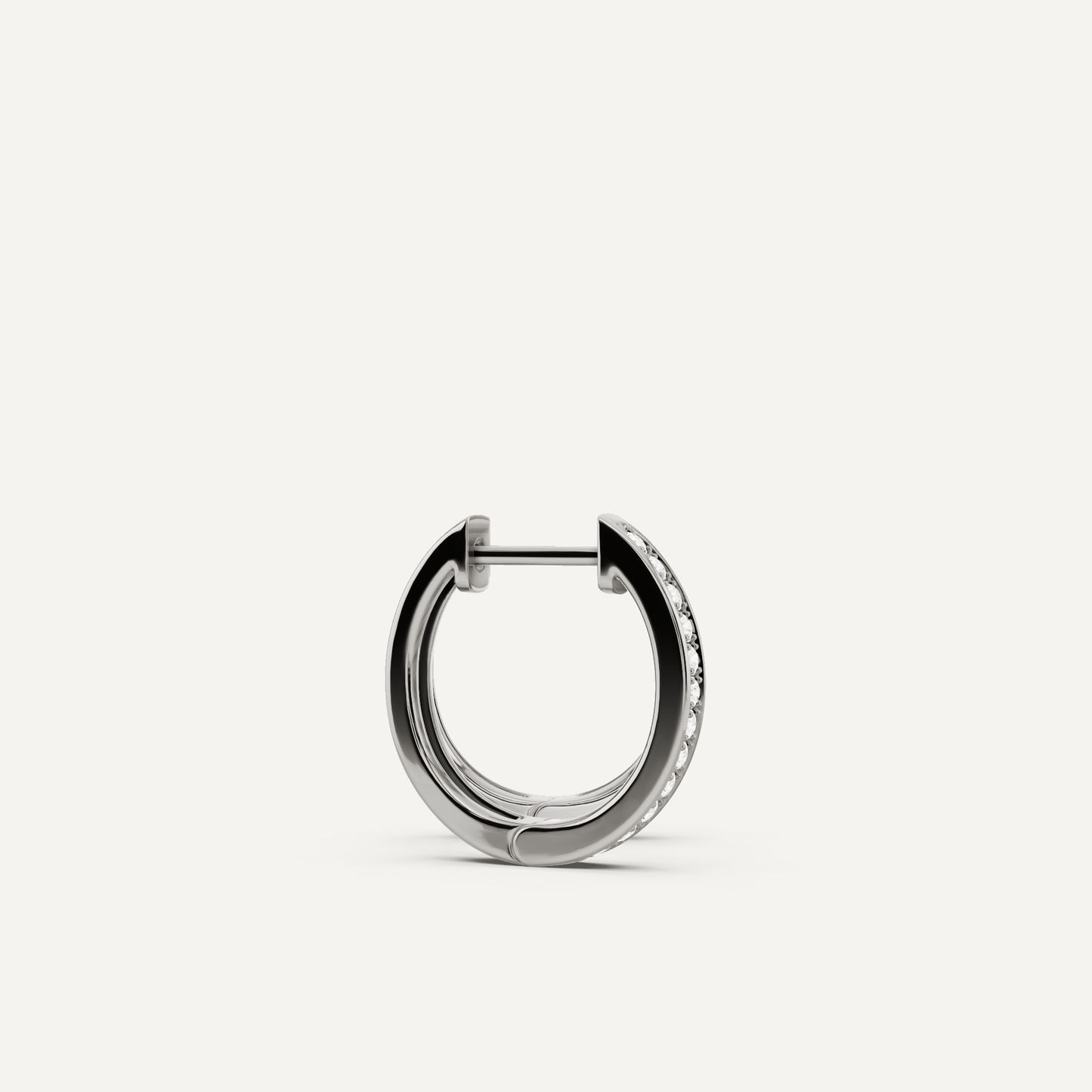 1/4 ctw Round Diamond Prong Set Huggie Hoop Earrings - Lotus Diamond