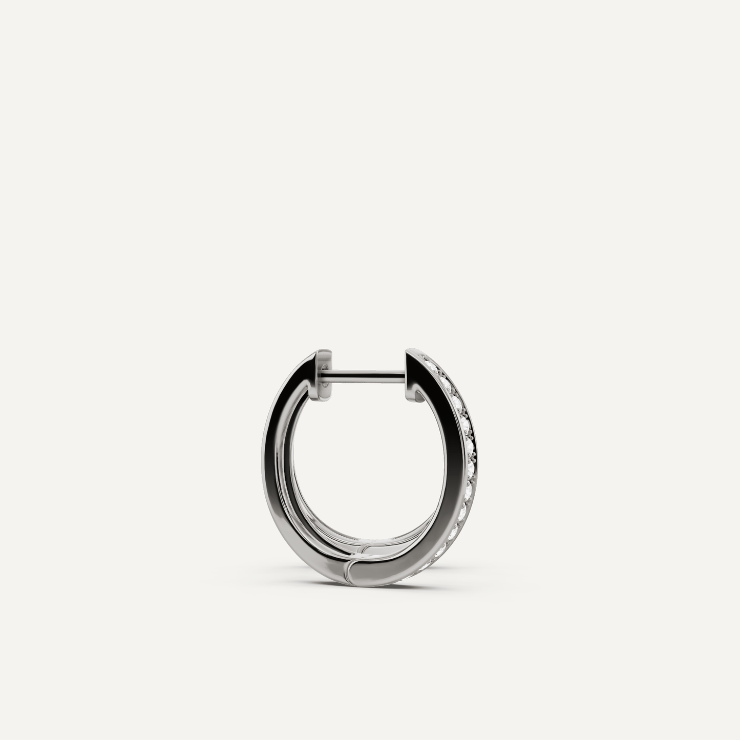 1/4 ctw Round Diamond Prong Set Huggie Hoop Earrings - Lotus Diamond