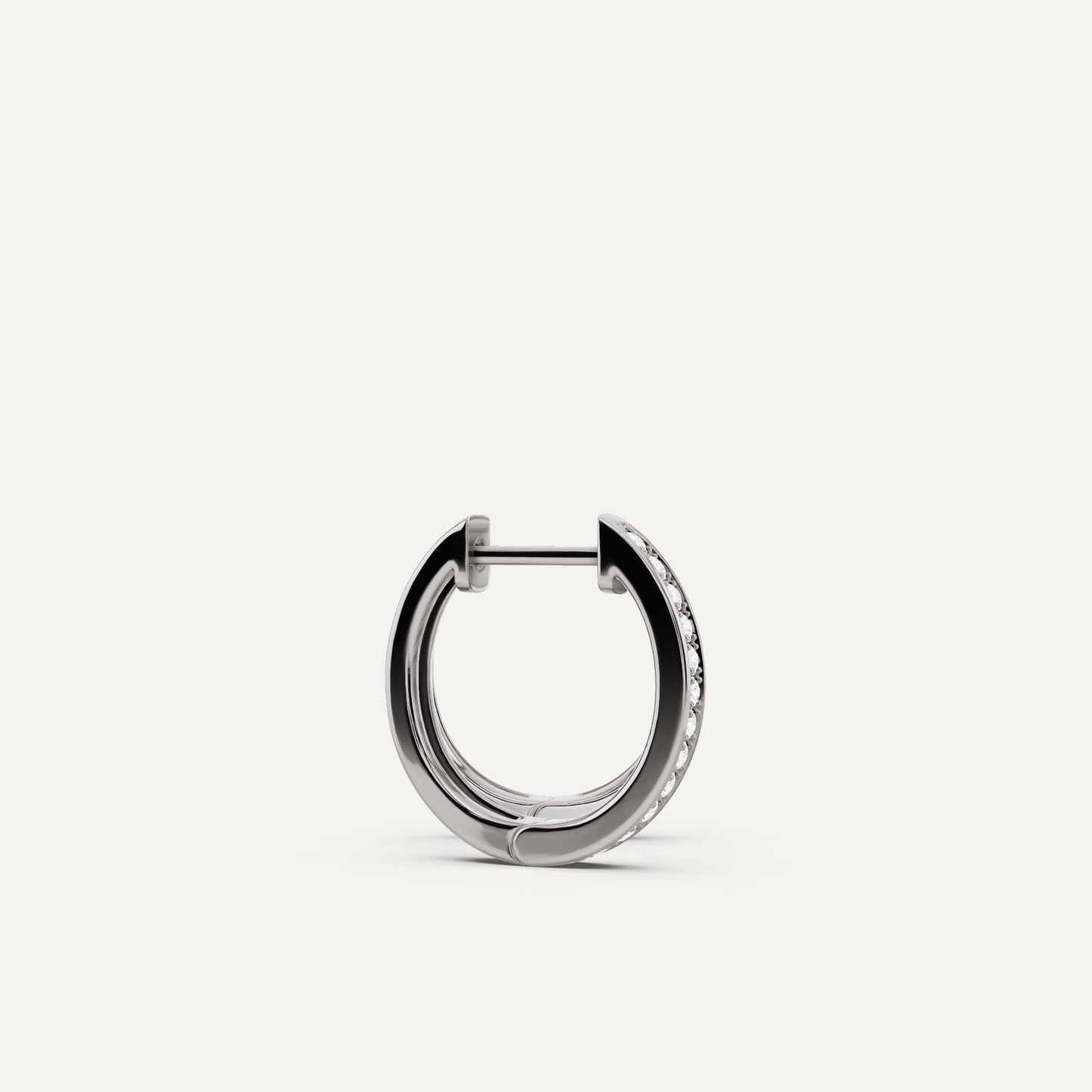 1/4 ctw Round Diamond Prong Set Huggie Hoop Earrings - Lotus Diamond